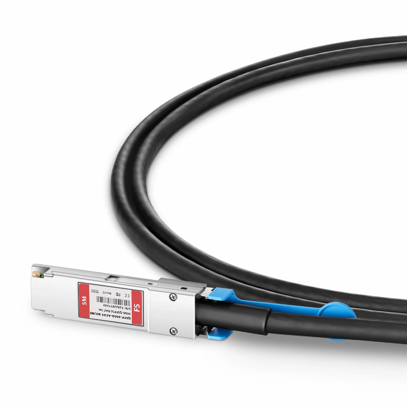 5m (16ft) NVIDIA/Mellanox MCA1J00-H005E Compatible 200G QSFP56 4 x 50G PAM4 Ethernet Active Copper Twinax Cable
