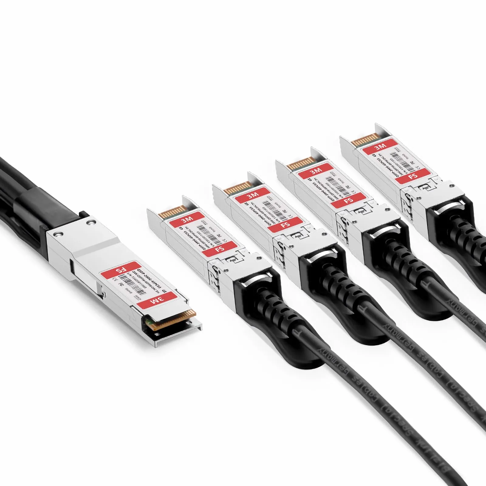 3m (10ft) Generic Compatible 200G QSFP56 4 x 50G PAM4 to 4 x 50G SFP56 50G PAM4 Passive Copper Breakout Cable
