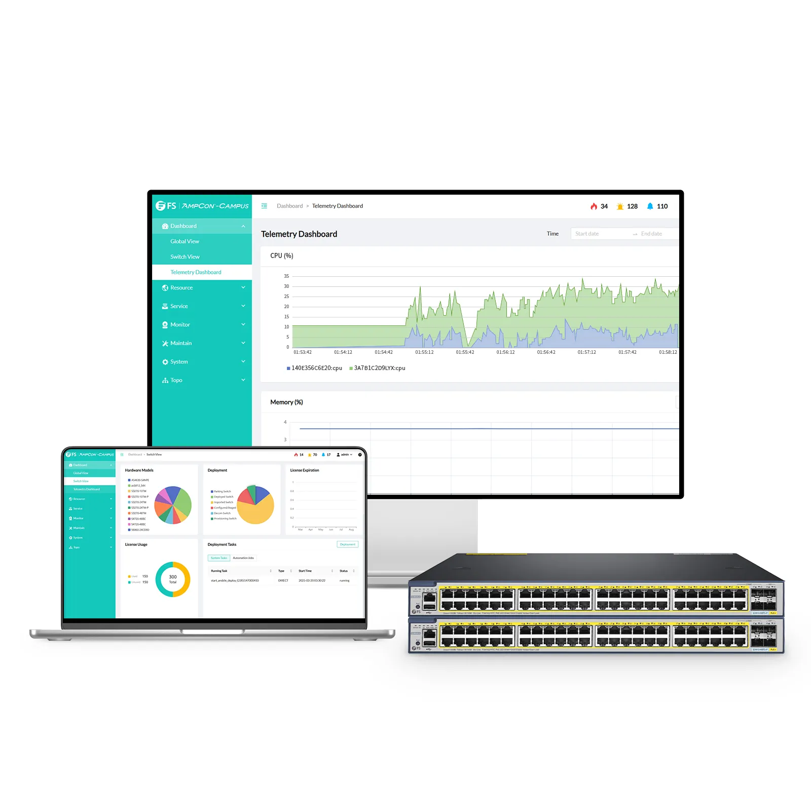 この写真はS3410-48TS-Pに関するものです。