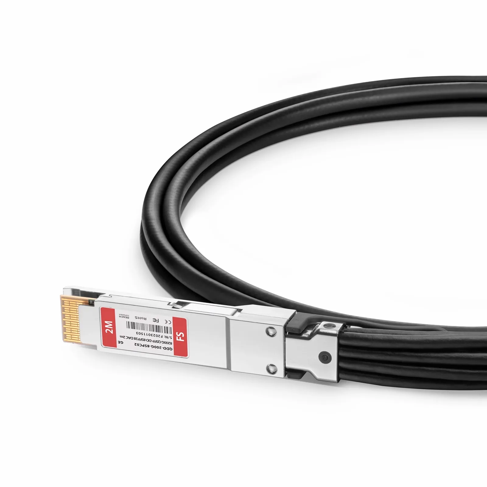 2m (7ft) Generic Compatible 200G QSFP-DD 8 x 25G NRZ to 8 x 25G
