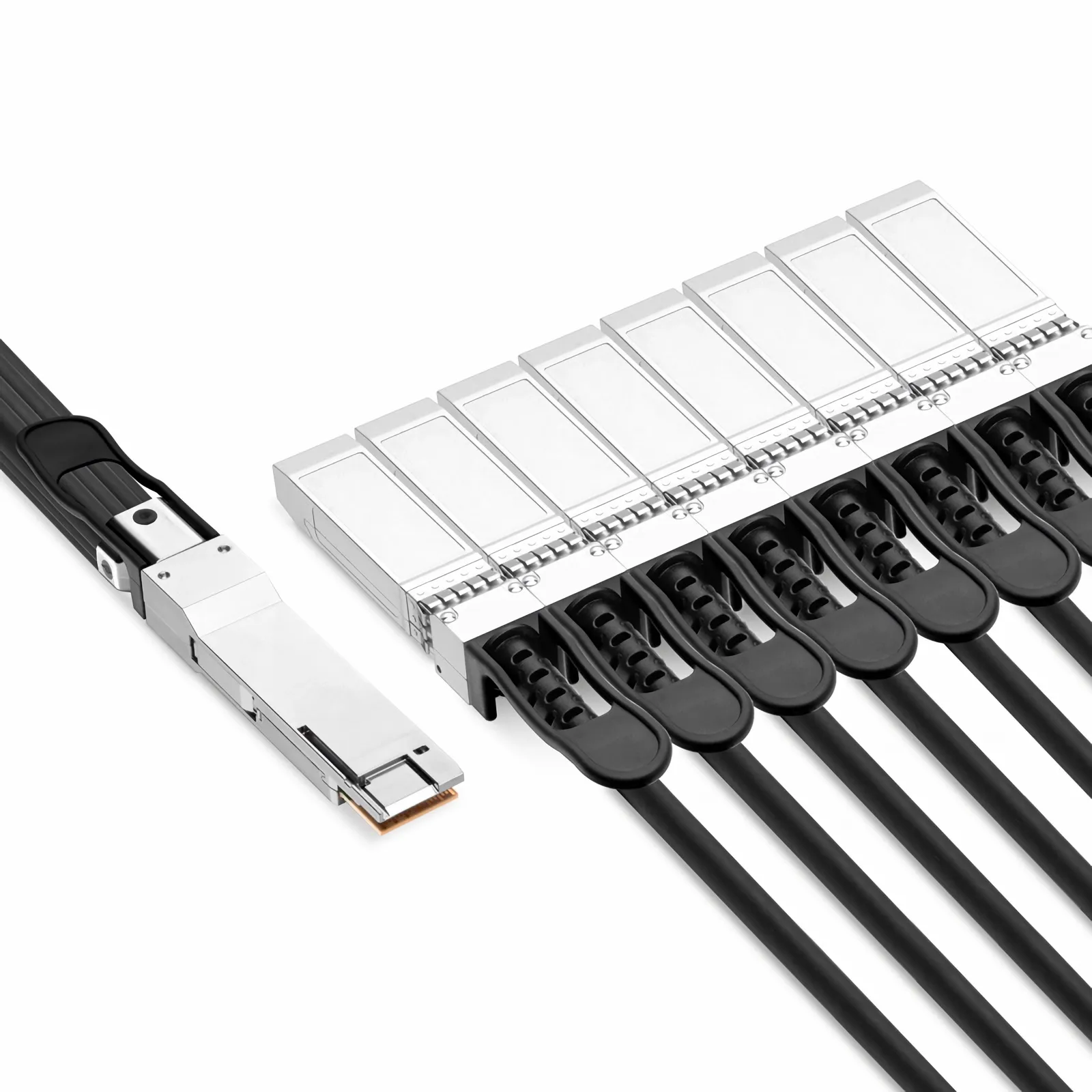 2m (7ft) Dell Compatible 200G QSFP-DD 8 x 25G NRZ to 8 x 25G SFP28 25G NRZ Passive Copper Breakout Cable