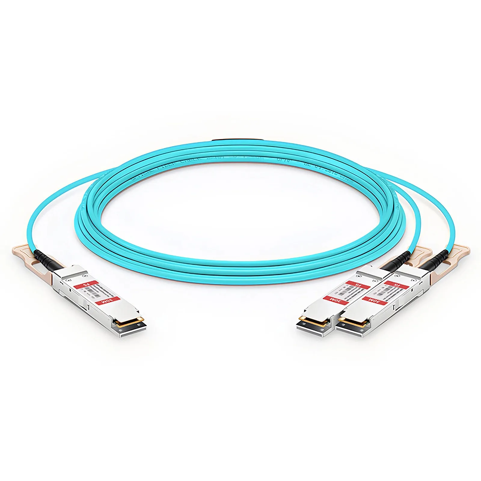 30m (98ft) NVIDIA/Mellanox MFS1S50-V030E Compatible 200G QSFP56 4 x 50G PAM4 to 2 x 100G QSFP56 2 x 50G PAM4 Ethernet Active Optical Breakout Cable