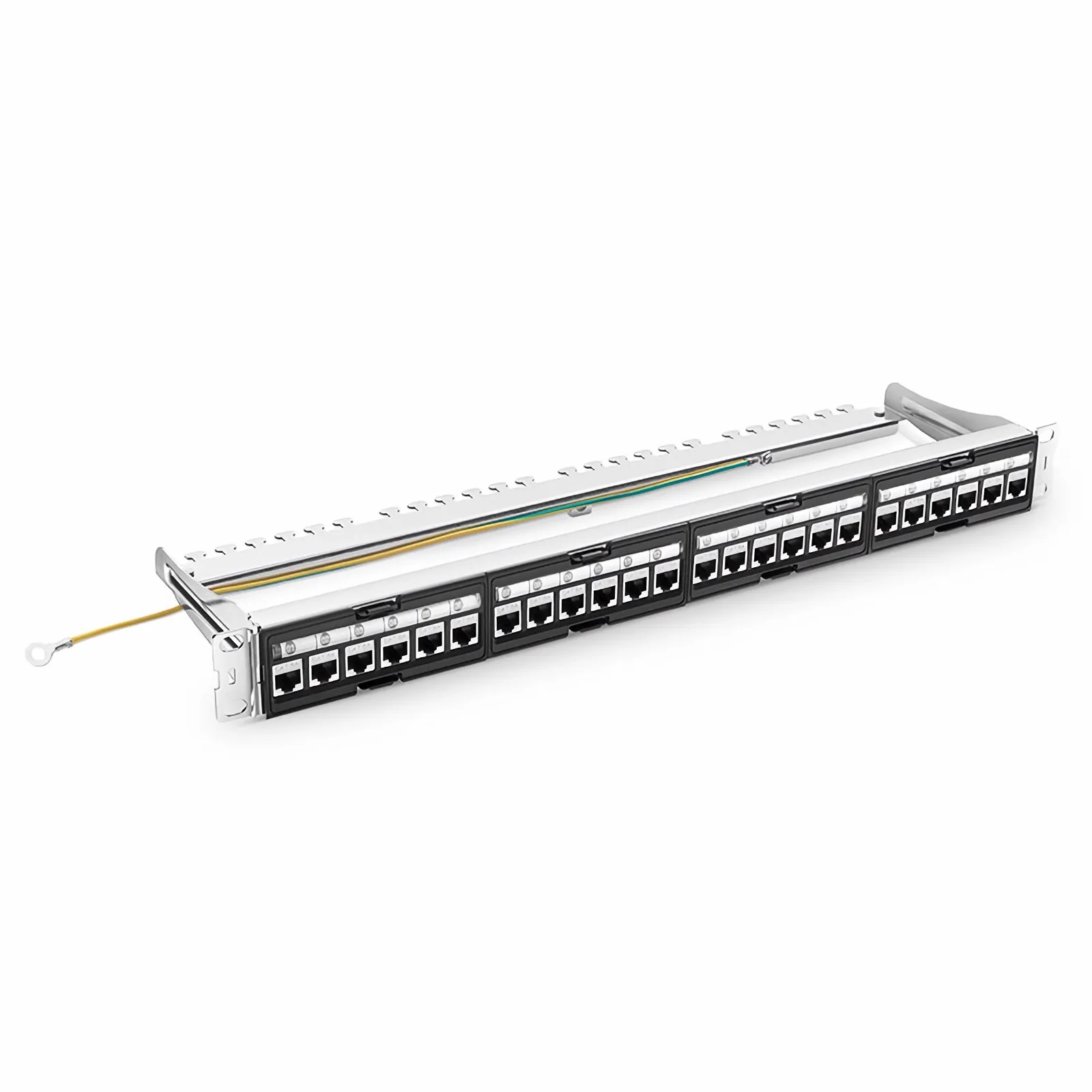 【CPC-L24】たたん FDMP Cat6a 110-Style Shielded Recessed Patch Panel, 24-Port, 1RU