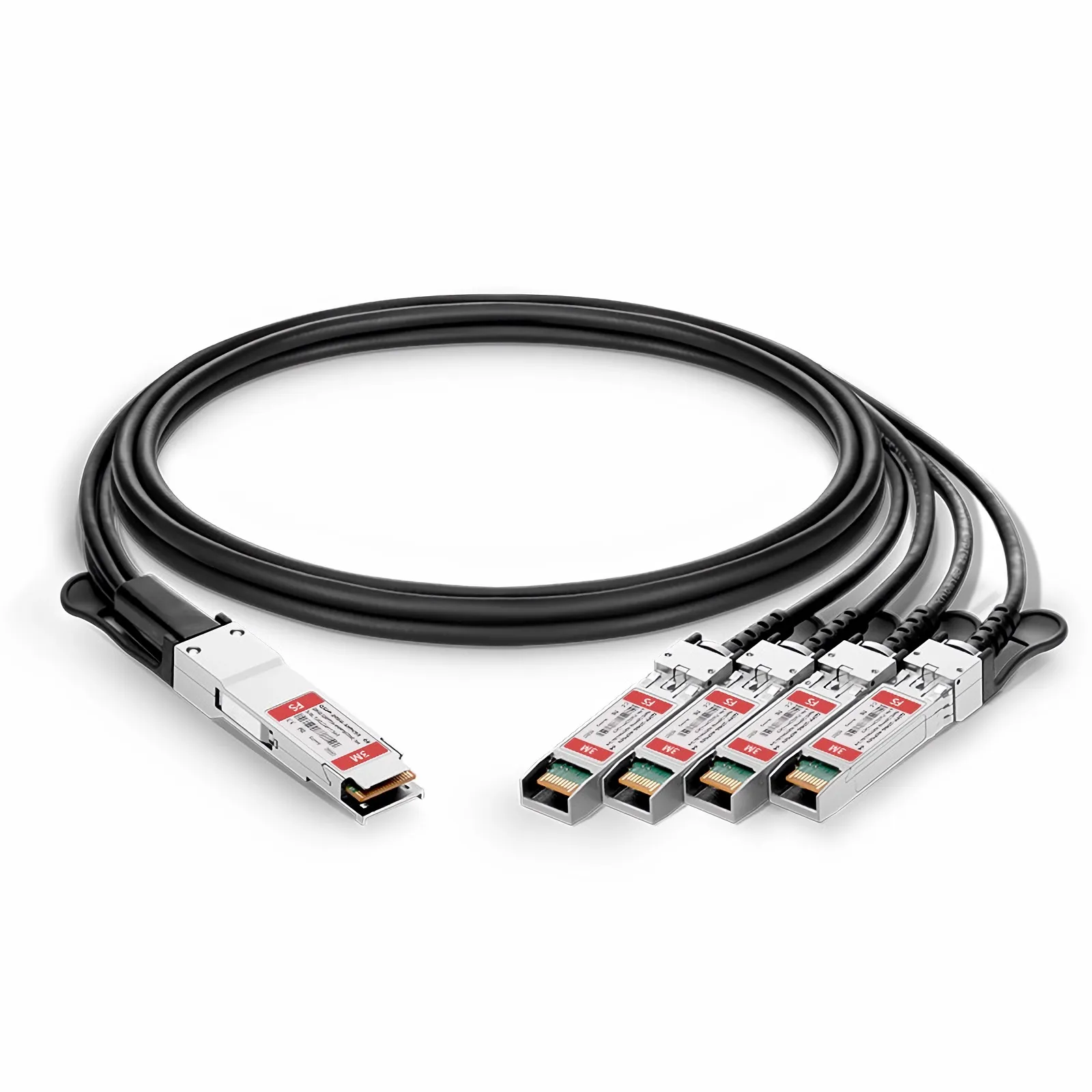 3m (10ft) Generic Compatible 200G QSFP56 4 x 50G PAM4 to 4 x 50G SFP56 50G PAM4 Passive Copper Breakout Cable