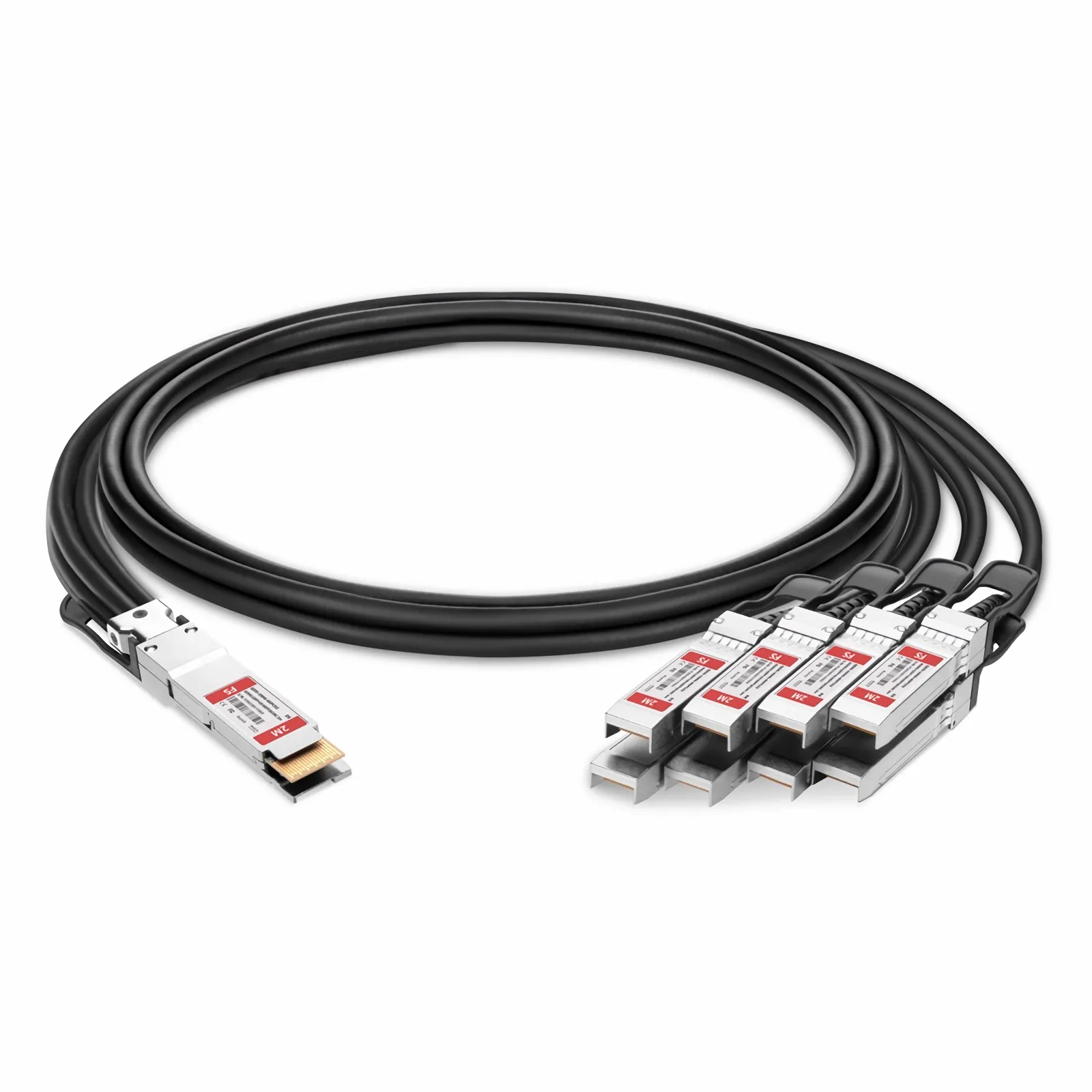 2m (7ft) Dell Compatible 200G QSFP-DD 8 x 25G NRZ to 8 x 25G SFP28 25G NRZ Passive Copper Breakout Cable