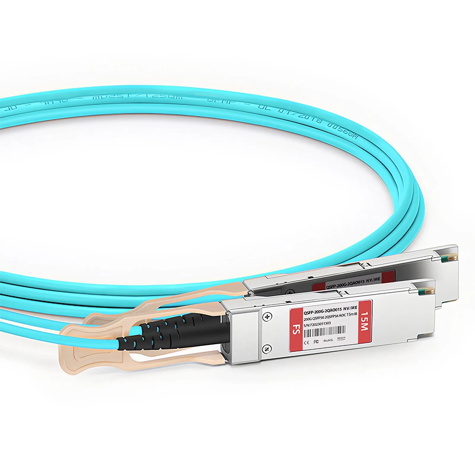 15m (49ft) NVIDIA/Mellanox MFS1S50-H015V Compatible 200G QSFP56 4