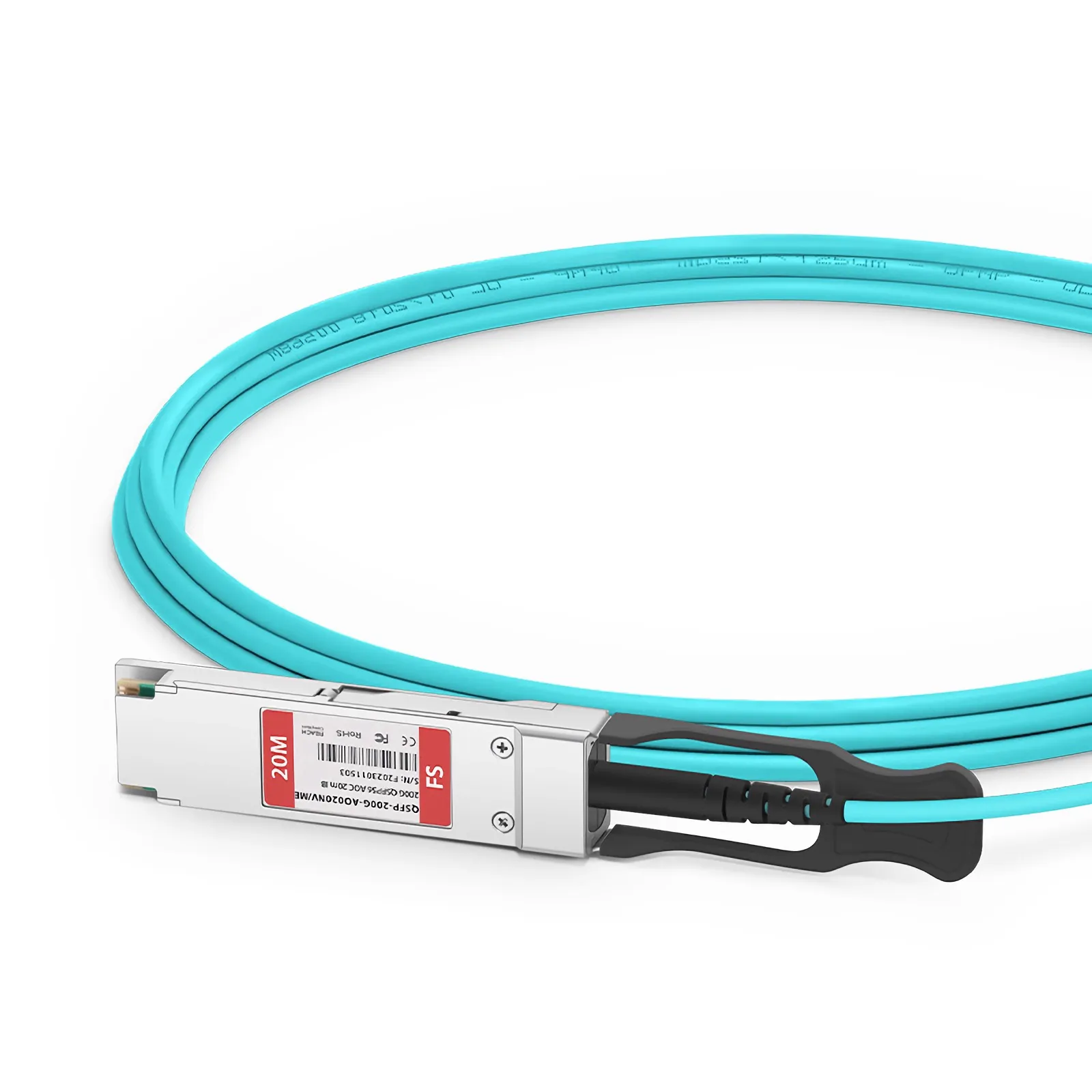 20m (66ft) NVIDIA/Mellanox MFS1S00-H020V Compatible 200G QSFP56 4