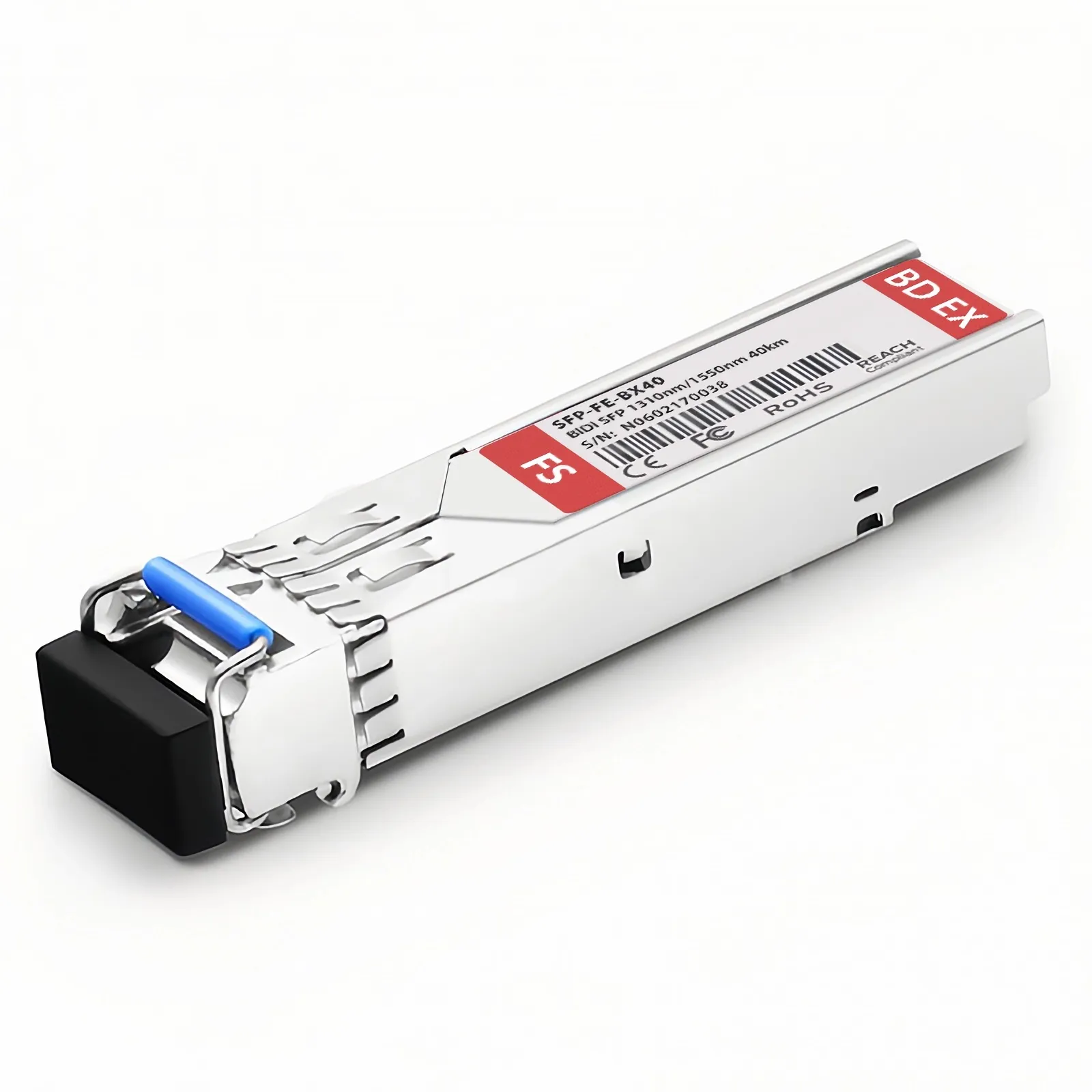 Customized 100BASE-BX-U SFP BiDi 1310nm-TX/1550nm-RX 40km Simplex LC/SC SMF Transceiver Module