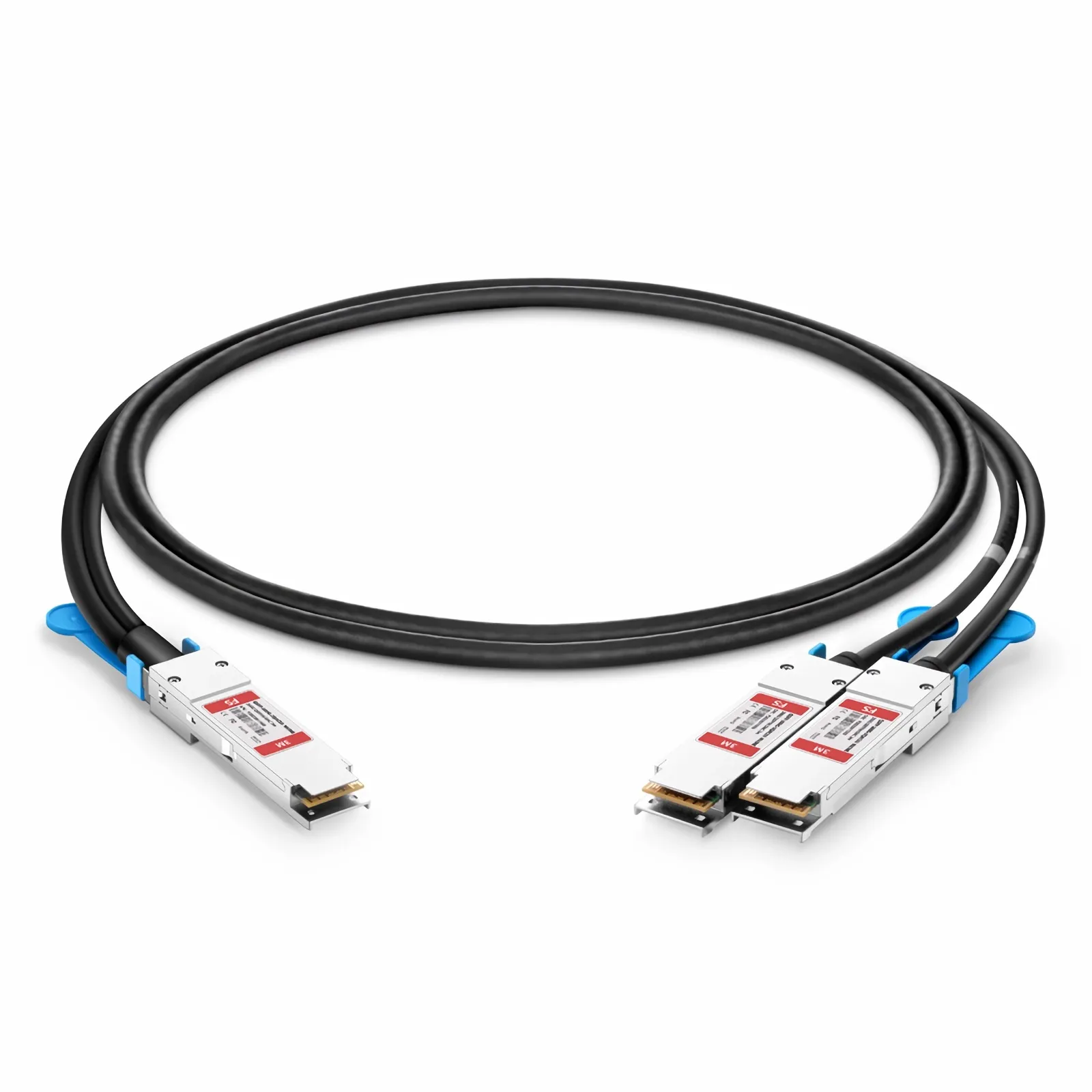 3m (10ft) NVIDIA/Mellanox MCA7J50-H003R Compatible 200G QSFP56 4 x 50G PAM4 to 2 x 100G QSFP56 2 x 50G PAM4 Ethernet Active Copper Breakout Cable