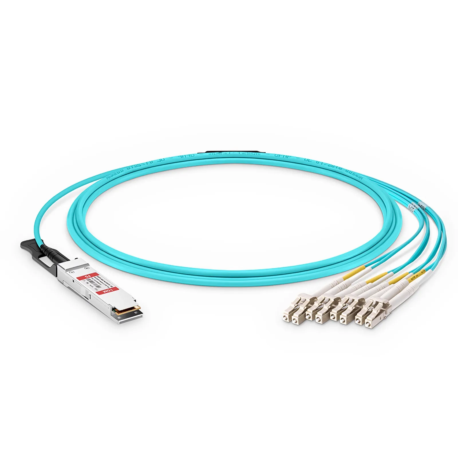 汎用互換 10m(33ft) QSFP+ to 4 LCデュプレックス アクティブ光