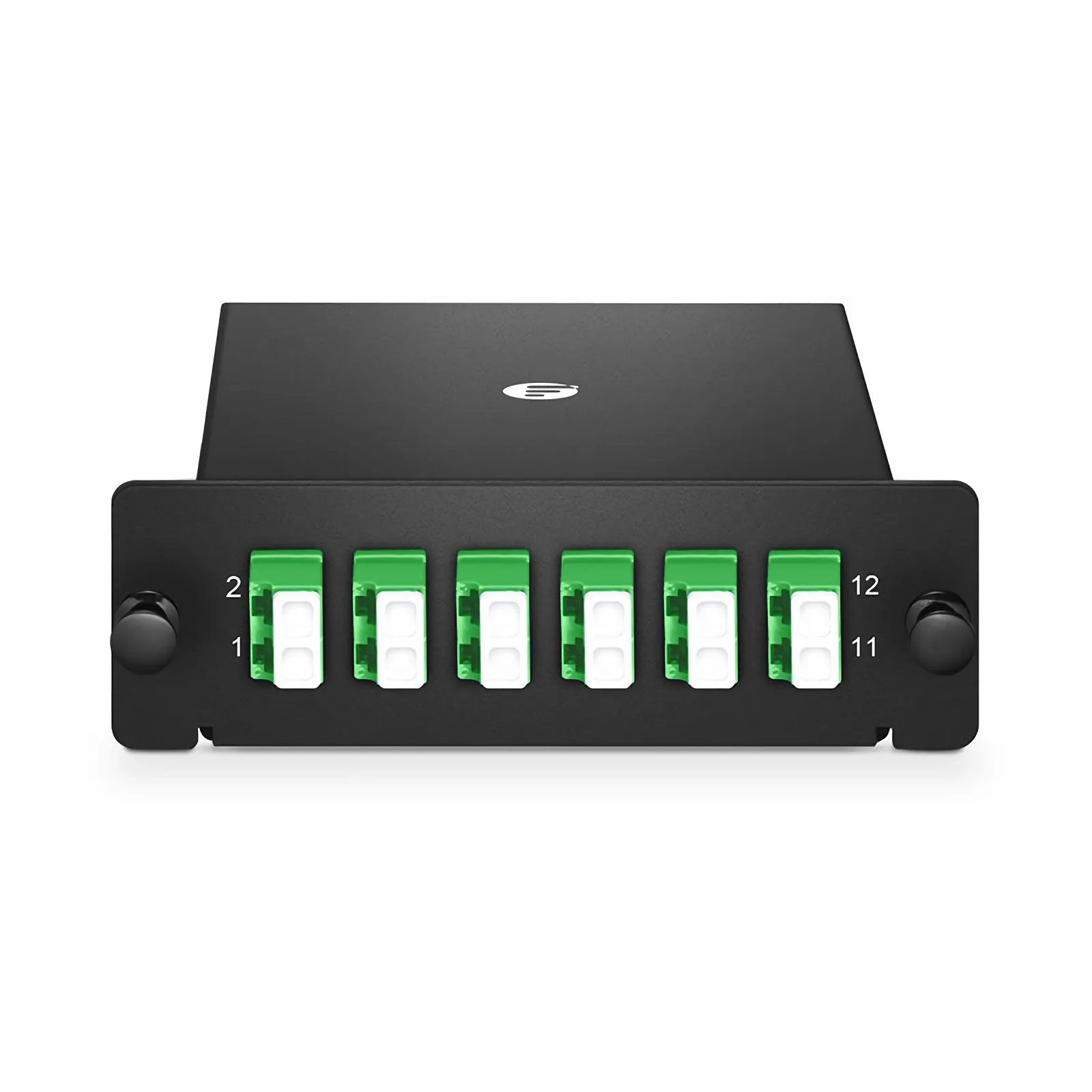 FHD&reg; LC Splice Cassette with Pigtails, 12 Fibers OS2 Single Mode, 6 x LC APC Duplex (Green), 0.3dB Max.