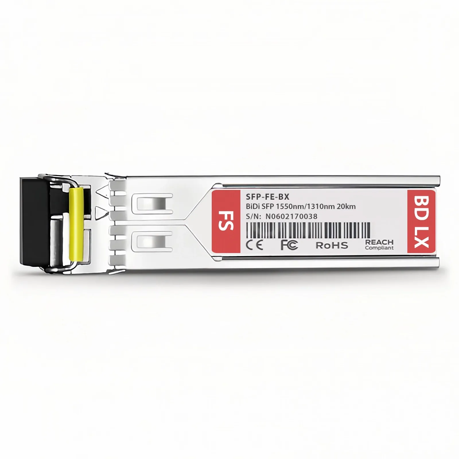 Customized 100BASE-BX-D SFP BiDi 1550nm-TX/1310nm-RX 20km Simplex LC/SC SMF Transceiver Module