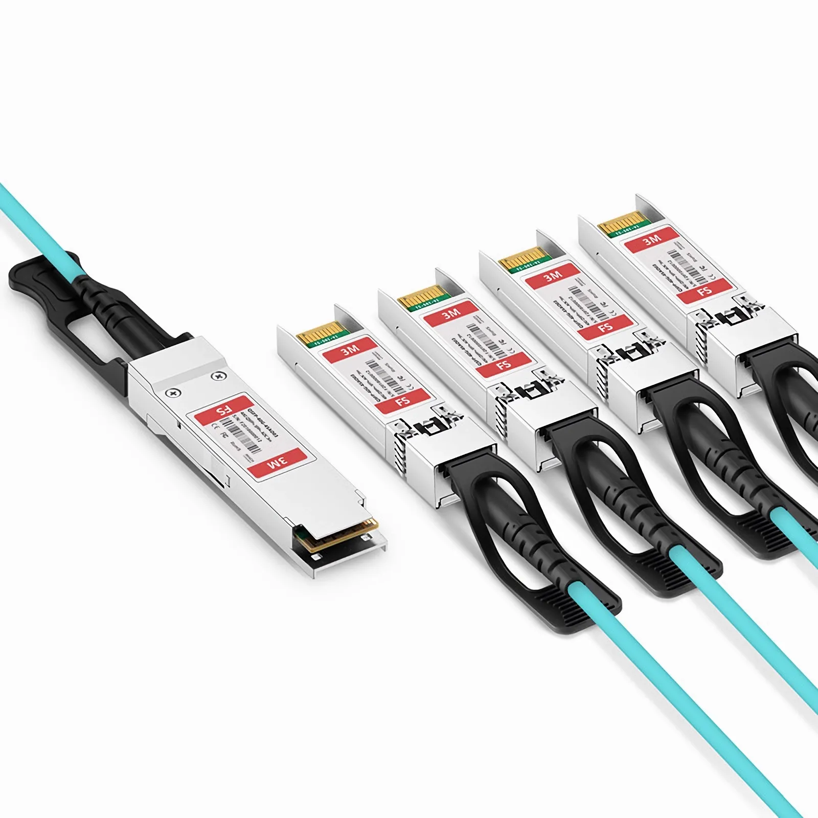 StarTech.com QSFP+ アクティブ光ブレークアウトケーブル 3m Cisco製QSFP-4X10G-AOC3M互換 40 Gbps - 4 x 10Gbps QSFP4X10GAO3 z2zed1b Cisco QSFP-4X10G-AOC3M Active Optical Cable - FS.com