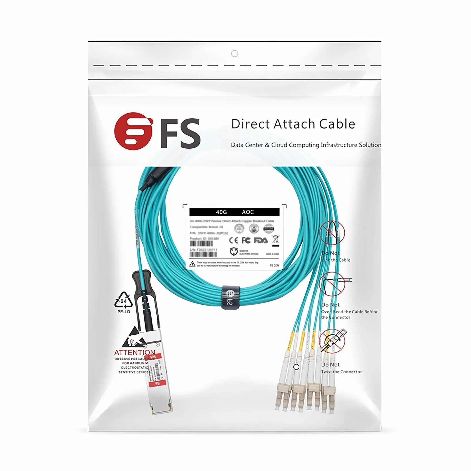 (未使用･未開封品)　StarTech.com QSFP+ アクティブ光ブレークアウトケーブル 15m Cisco製QSFP-4X10G-AOC10M互換 40 Gbps - 4 x 10Gbps QSFP4X10AO15 6k88evb DAC Twinax ブレークアウトケーブル／5m／Cisco製品QSFP-4SFP10G