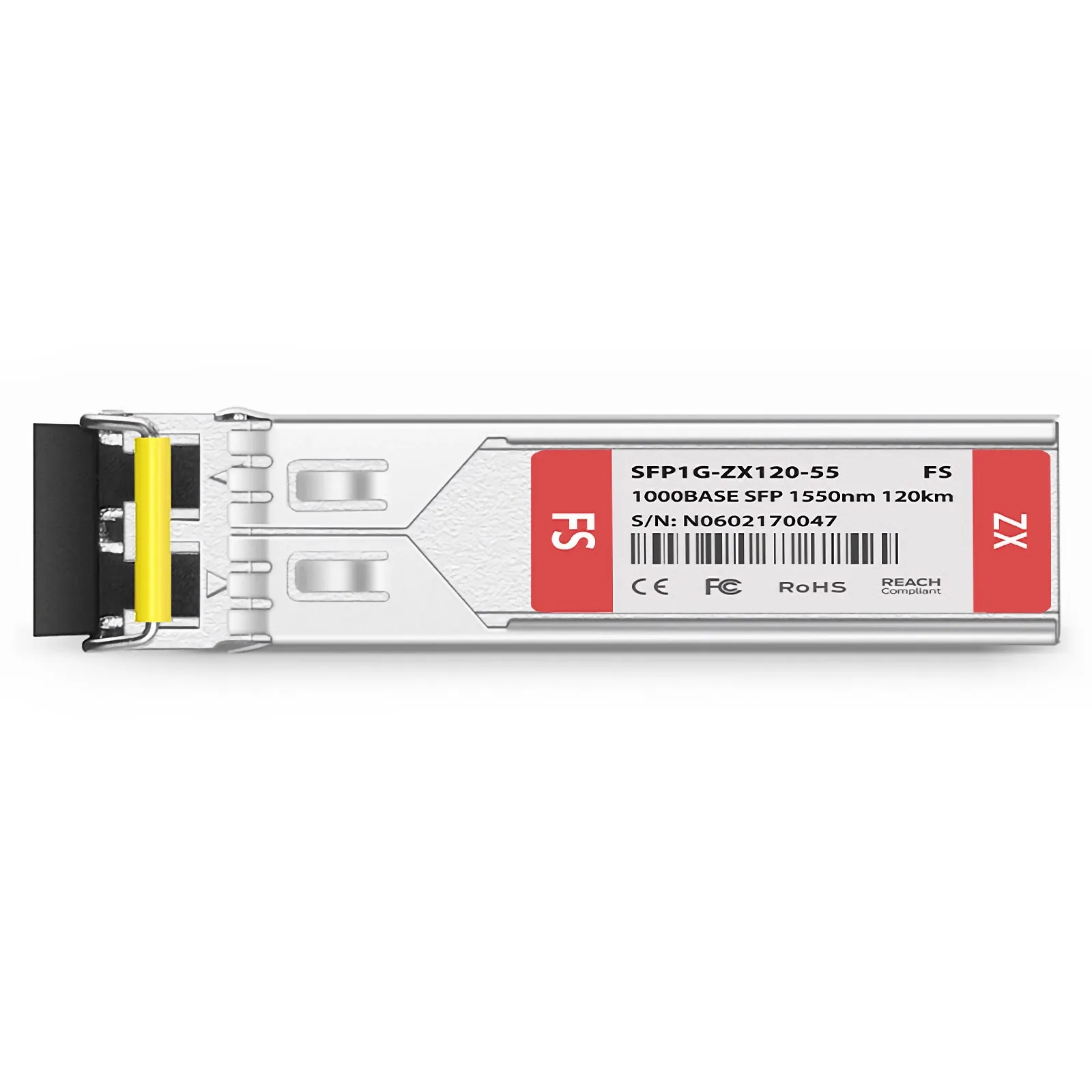FSスイッチ 1000BASE-EZX SFP光トランシーバー(1550nm、120km、DOM