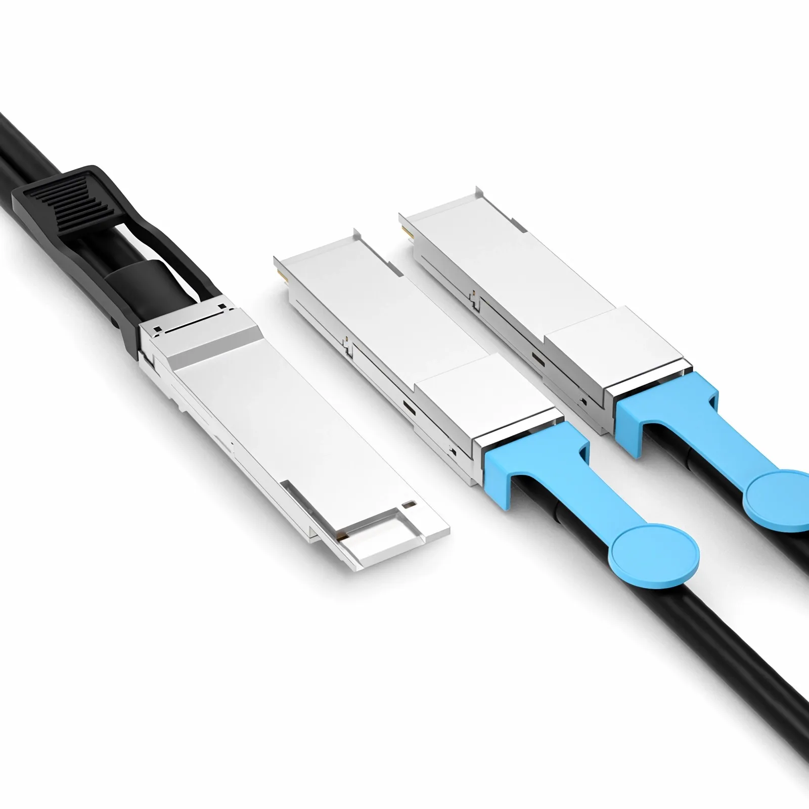 5m (16ft) NVIDIA/Mellanox Compatible 400G QSFP-DD 8 x 50G PAM4 to 2 x 200G QSFP56 4 x 50G PAM4 Ethernet Active Copper Breakout Cable