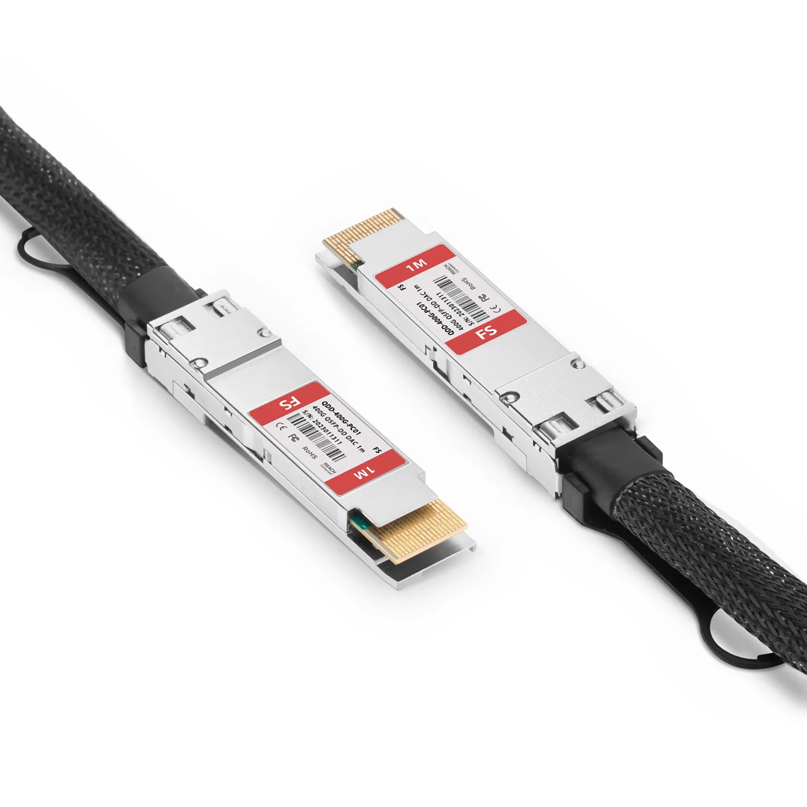 1m (3ft) 400G QSFP-DD 8 x 50G PAM4 Passive Copper Twinax Cable for