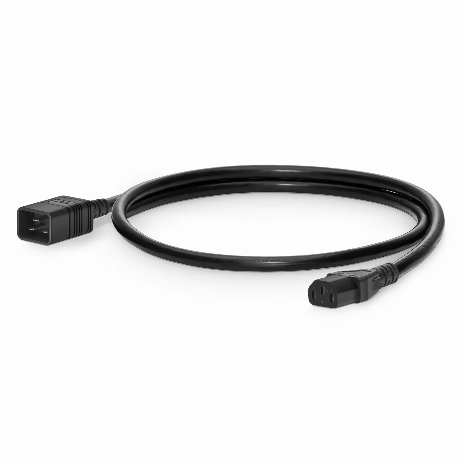 3ft (0.9m) IEC60320 C20 to IEC60320 C13 14AWG 250V/15A Power Cord, Black