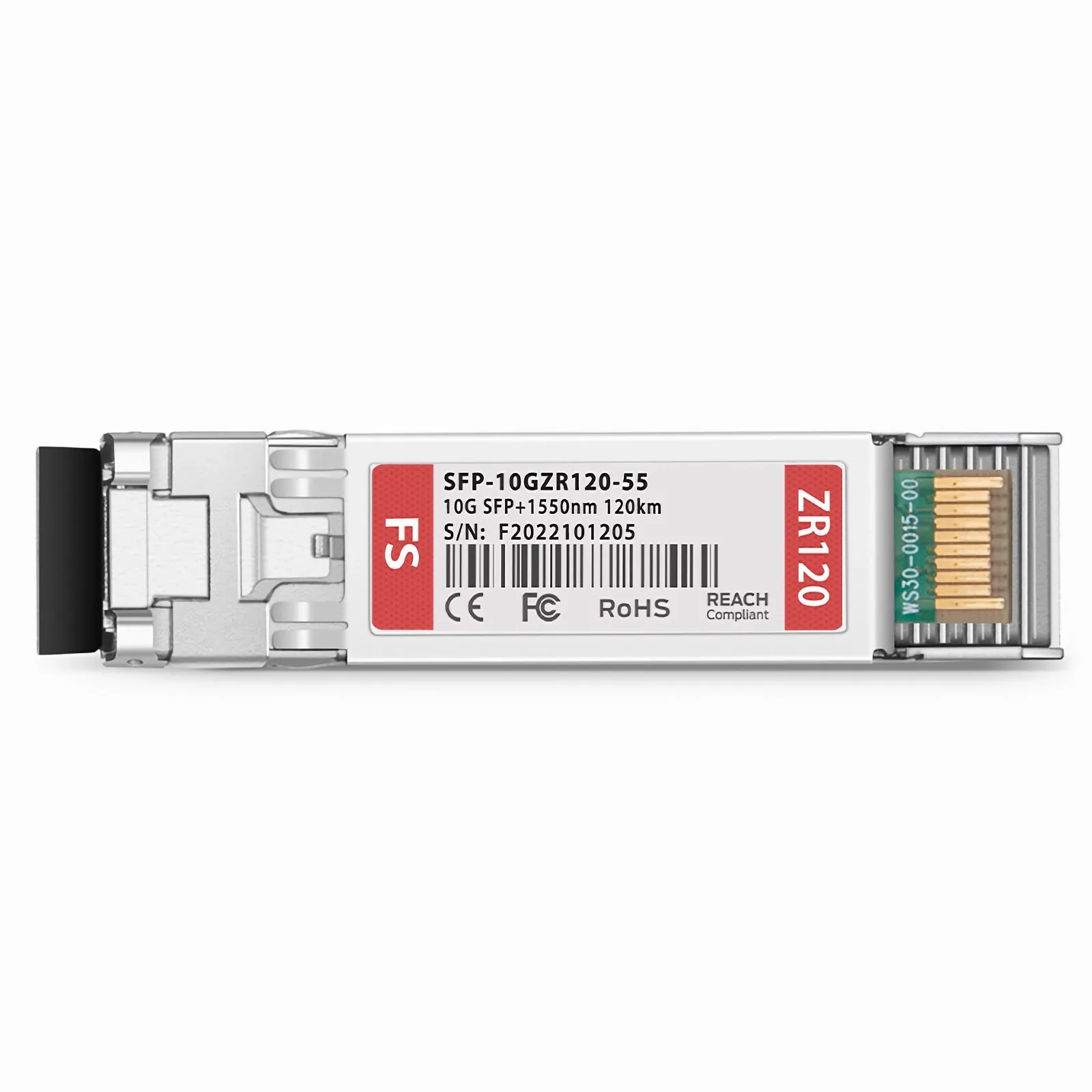 Cisco Compatible 10GBASE-ZR SFP+ 1550nm 120km DOM Duplex LC