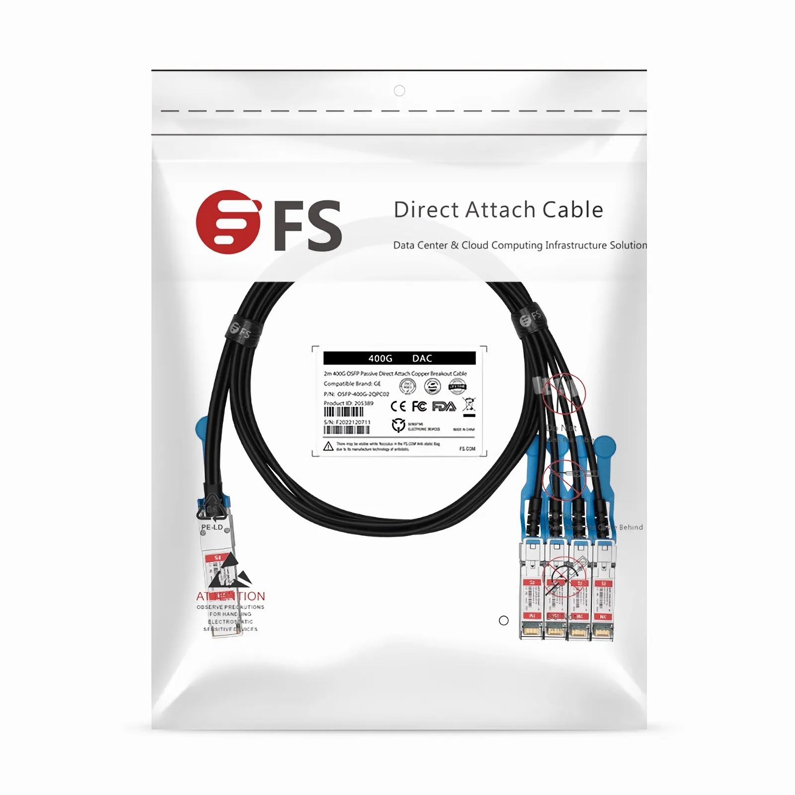 7m (23ft) Dell Compatible 100G QSFP28 4 x 25G NRZ to 4 x 25G SFP28