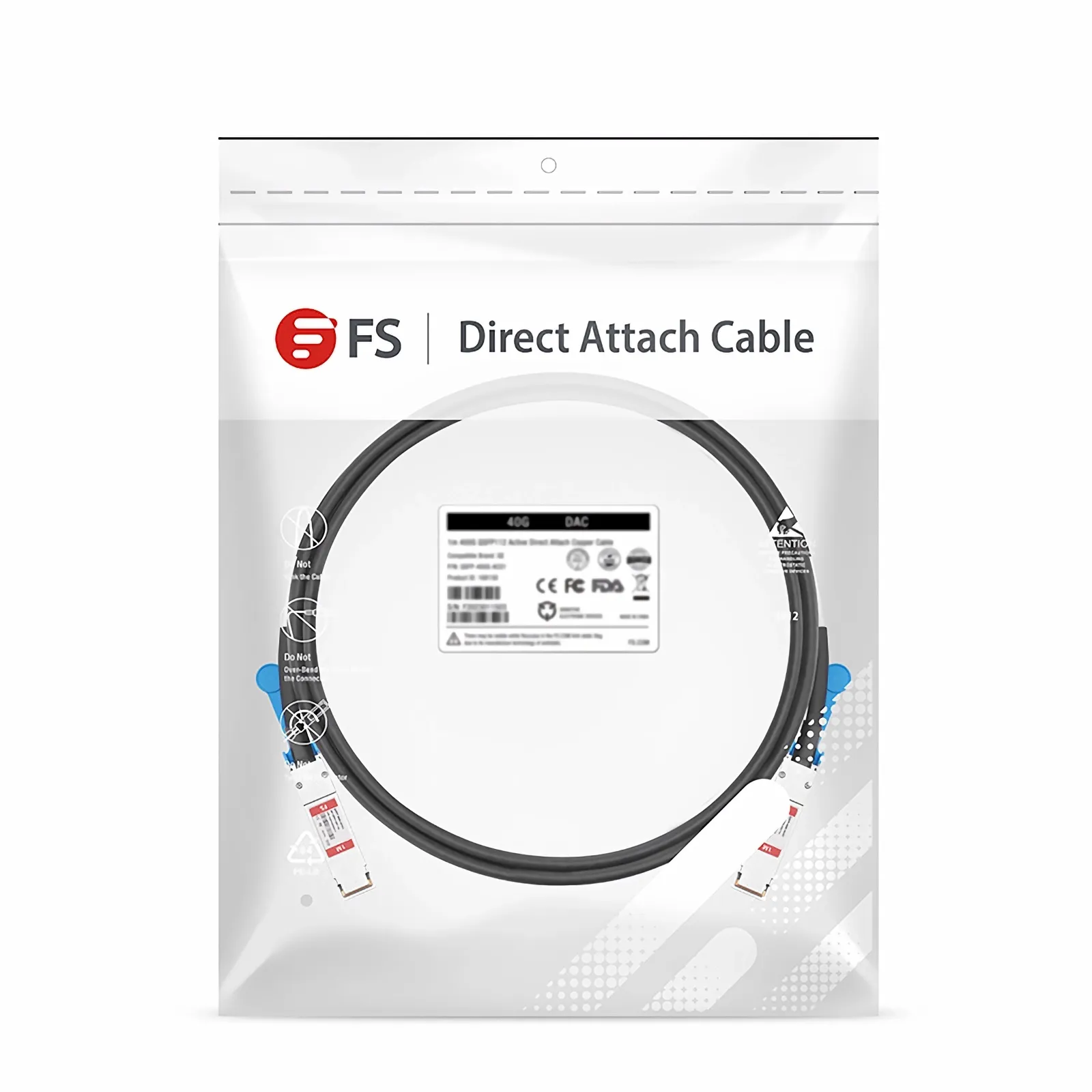 Customized 40G QSFP+ Active Direct Attach Copper Cable - FS.com
