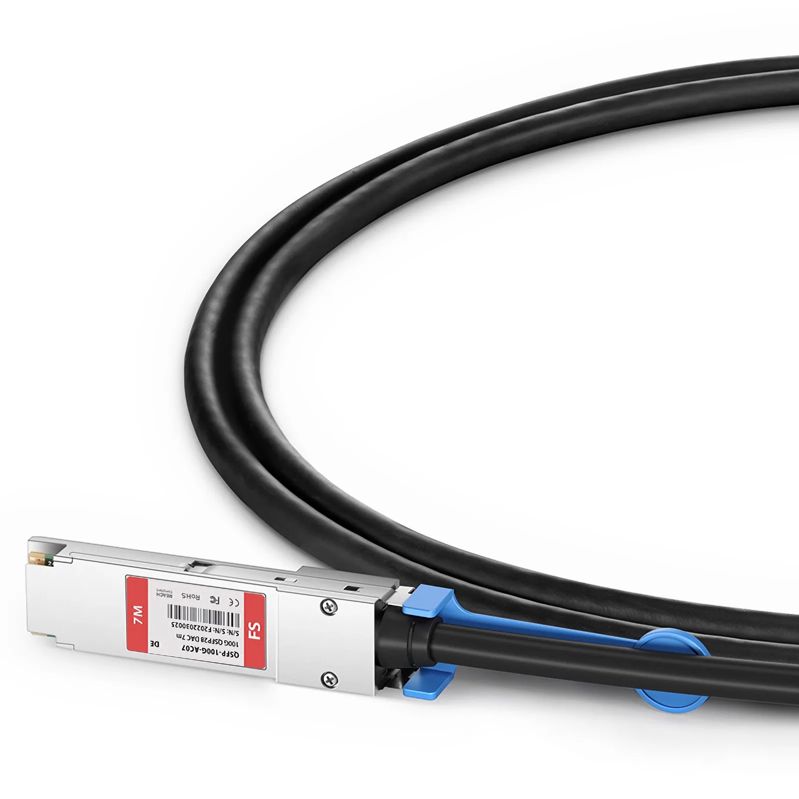 Dell対応 7m（23ft） QSFP28 100G 4 x 25G NRZ アクティブ銅製ツイン