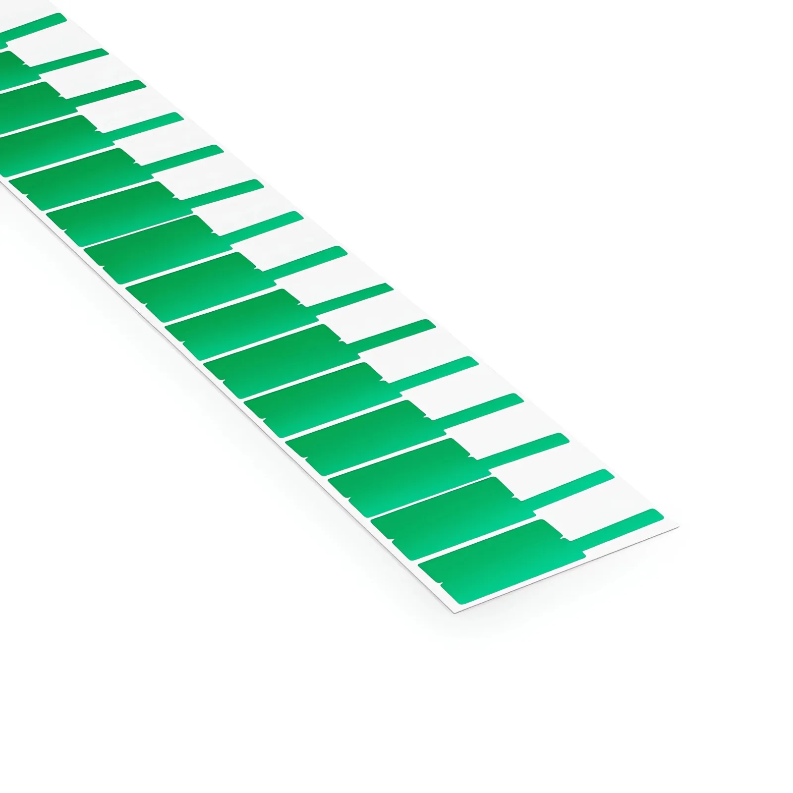 1.02in.W x 3.31in.L Printable P-Flag Label, PET, Reel, Green