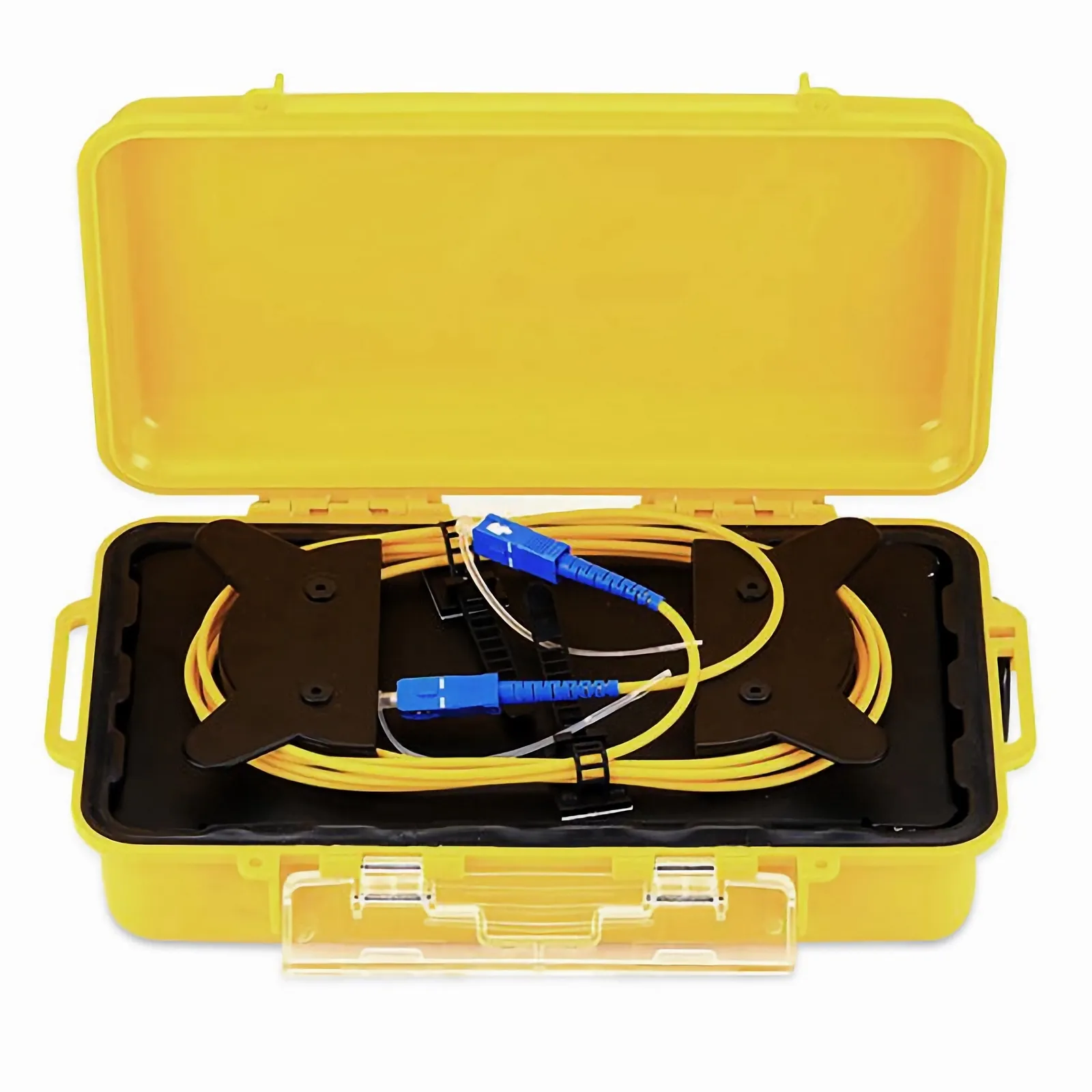 2km SC UPC to SC UPC Single Mode Fiber Optic OTDR Launch Cable Box