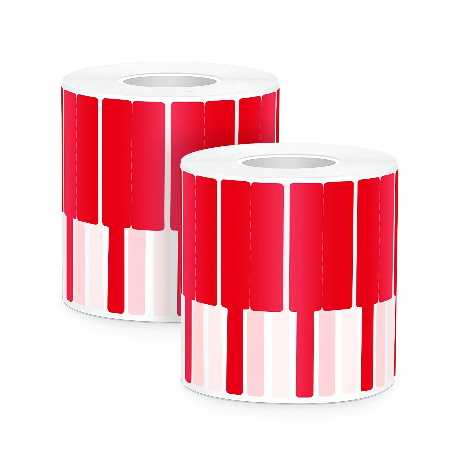 1.02''x3.30'' 印刷可能なフラッグケーブル管理ラベル用紙(PET、赤