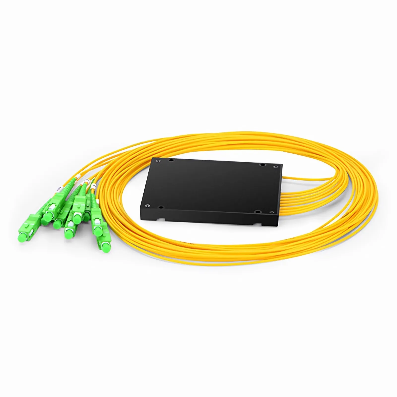 1x8 PLC型光スプリッター(スプライス/ピグテールABSモジュール、2.0mm