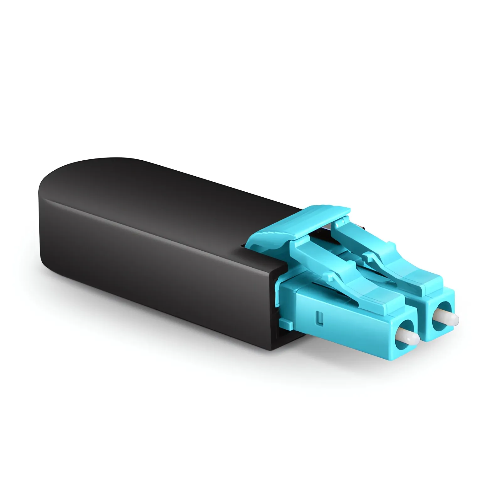 This picture is about LC/UPC Duplex PVC (OFNR) OM4 50/125 Multimode Fiber Loopback Module.