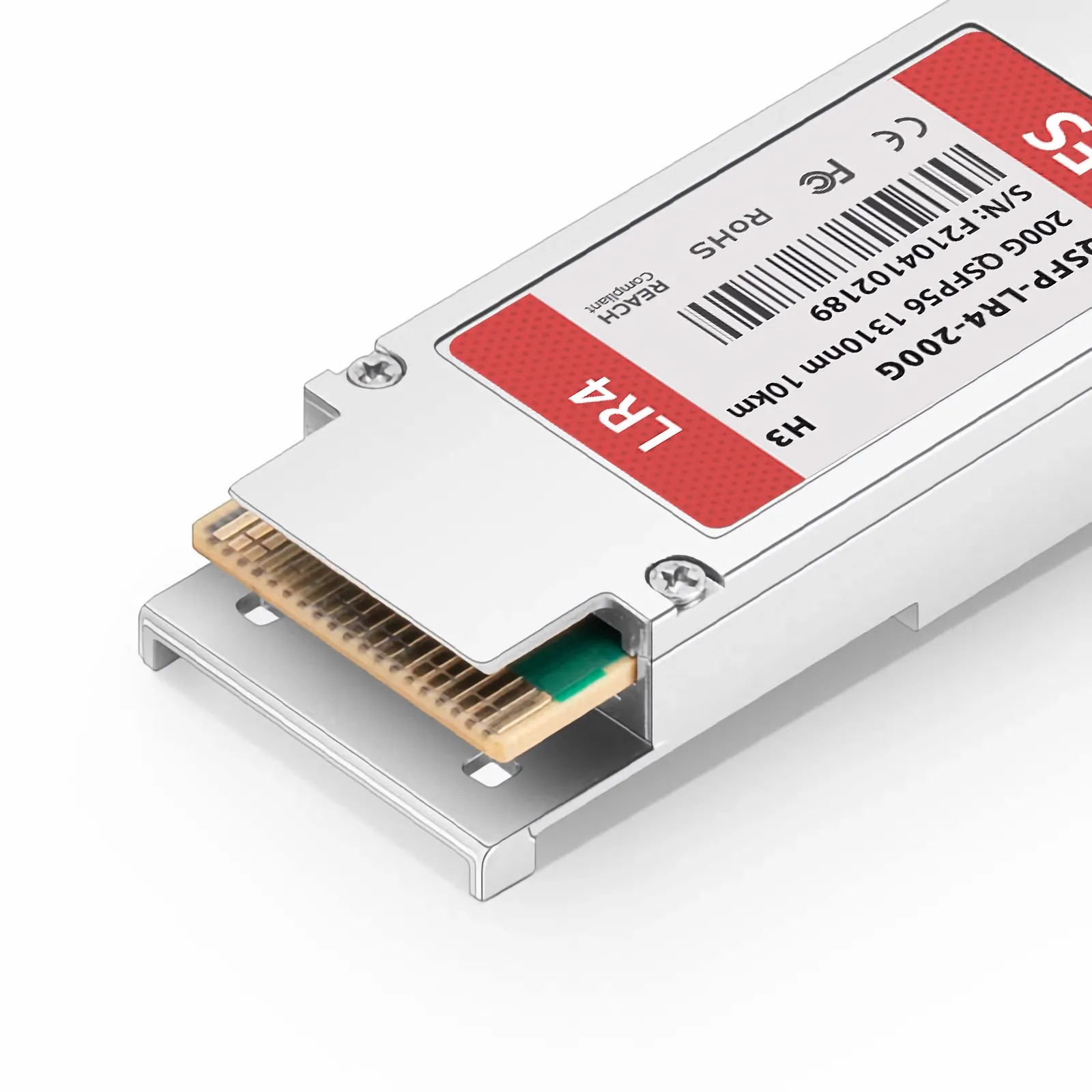 Discrete 50g Module H3C Compatible 200GBASE-LR4 QSFP56 4 x 50G PAM4 1310nm 10km DOM Duplex ...