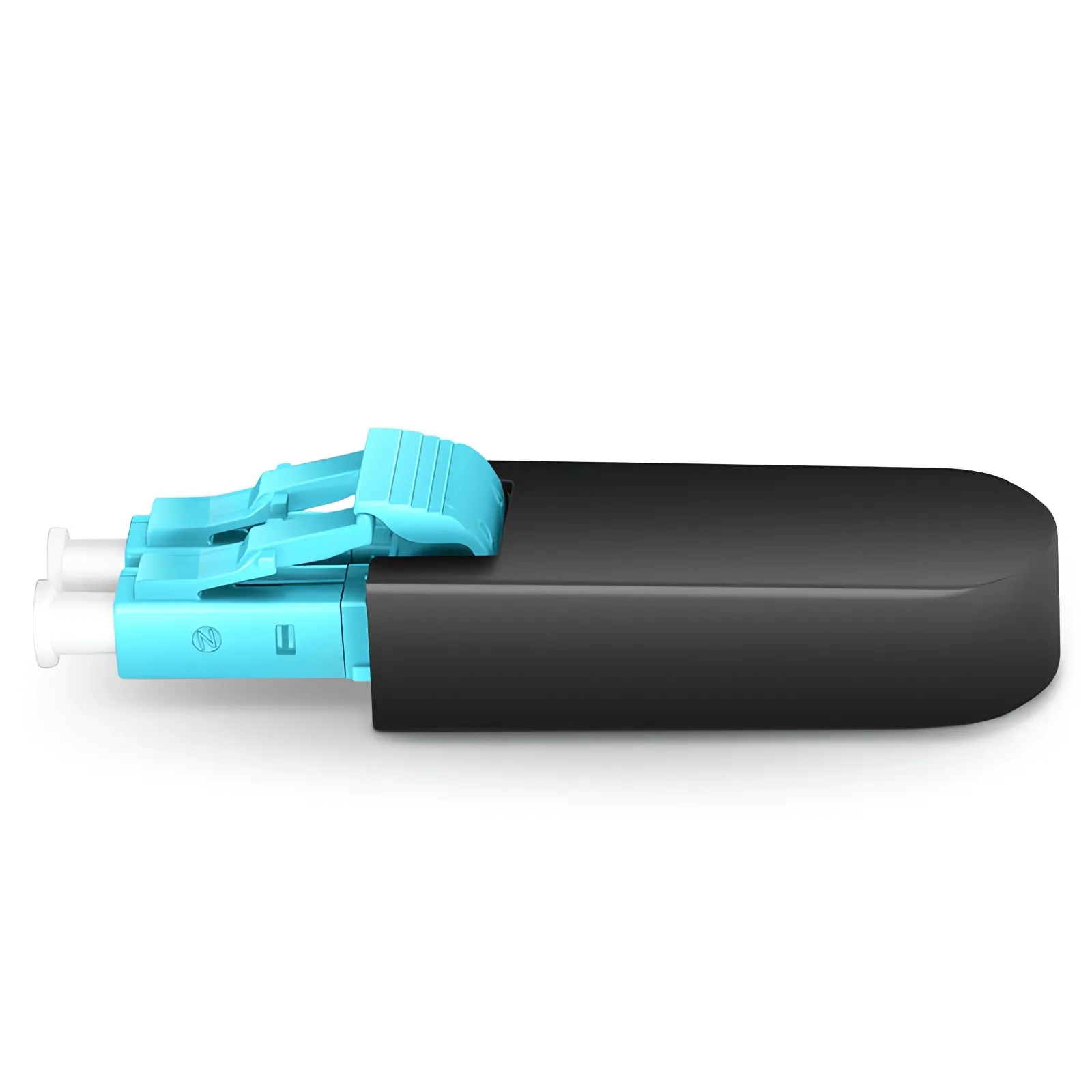 This picture is about LC/UPC Duplex PVC (OFNR) OM4 50/125 Multimode Fiber Loopback Module.