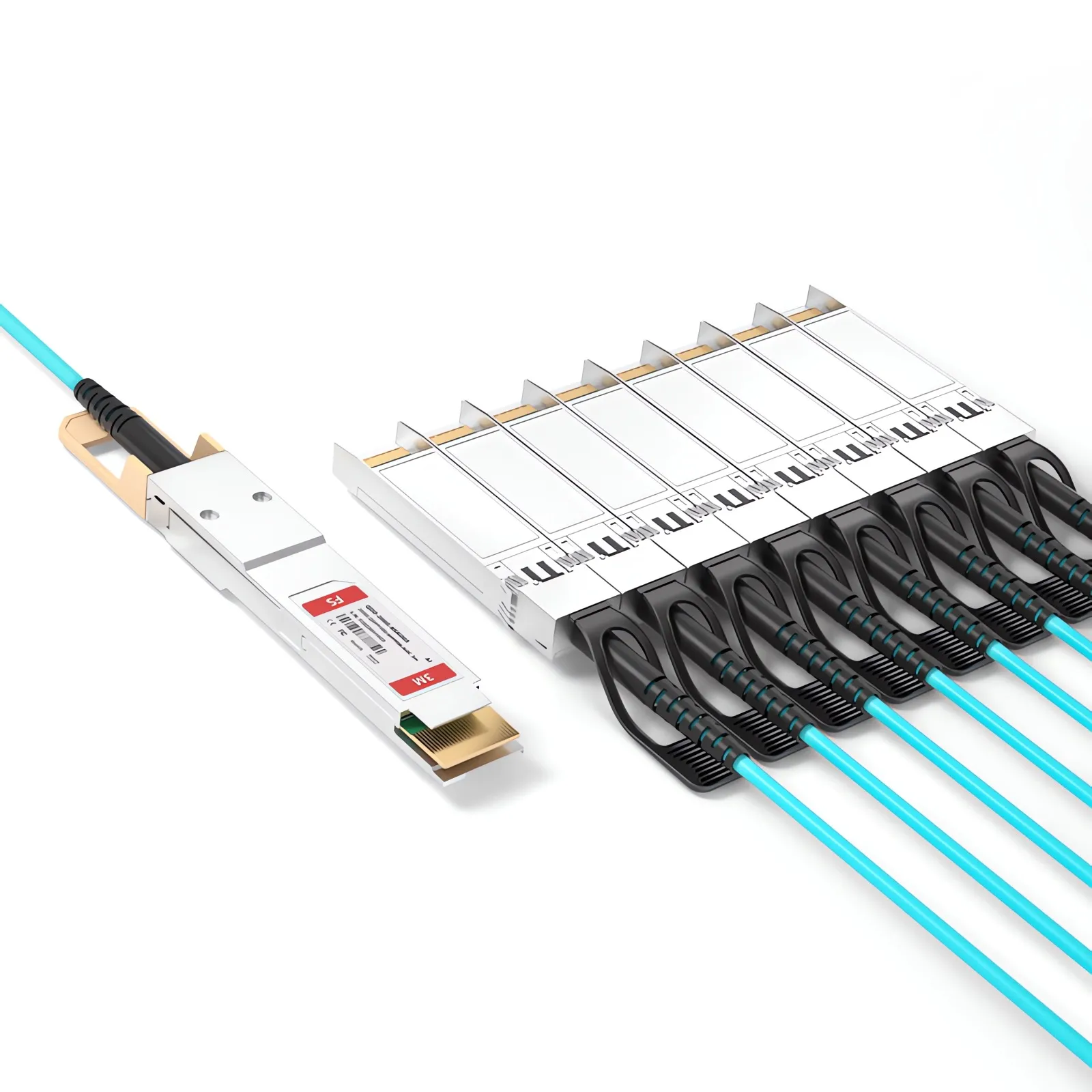 3m (10ft) Arista Networks Compatible 200G QSFP-DD 8 x 25G NRZ to 8 x 25G SFP28 25G NRZ Active Optical Breakout Cable