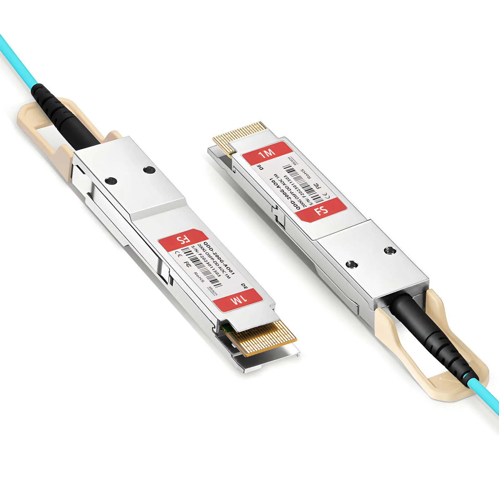 1m(3ft) Dell互換 200G QSFP-DDアクテイブ光ケーブル(AOC) - FS JAPAN
