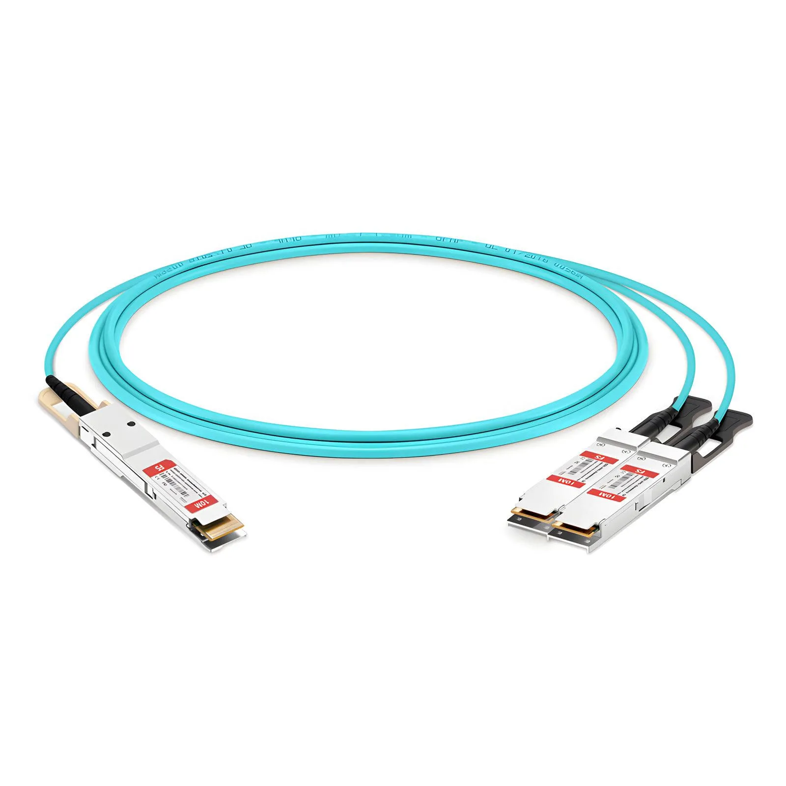 10m (33ft) Generic Compatible 200G QSFP-DD 8 x 25G NRZ to 2 x 100G QSFP28 4 x 25G NRZ Active Optical Breakout Cable