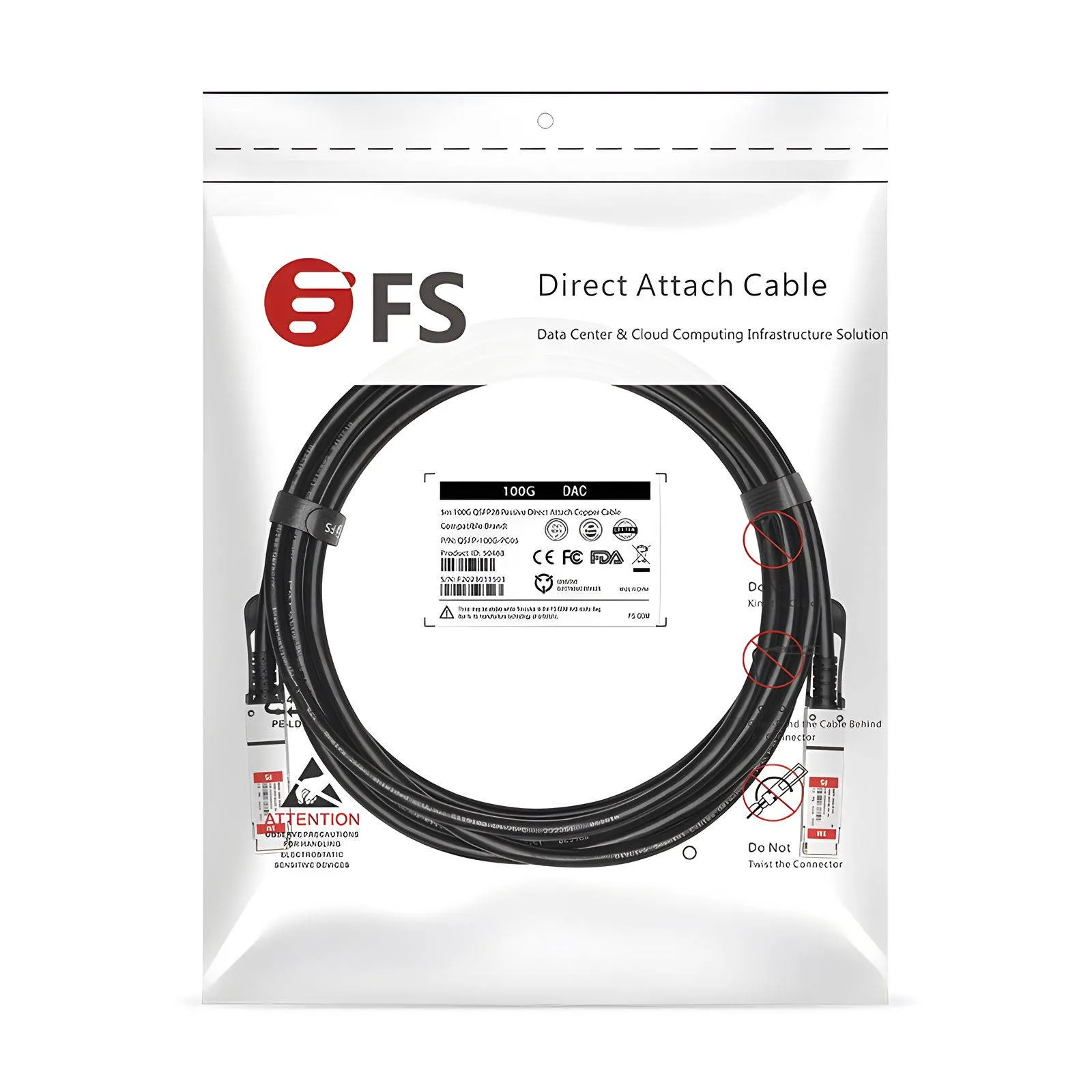 3m (10ft) NVIDIA/Mellanox MCP1600-E003E26 Compatible 100G QSFP28 4