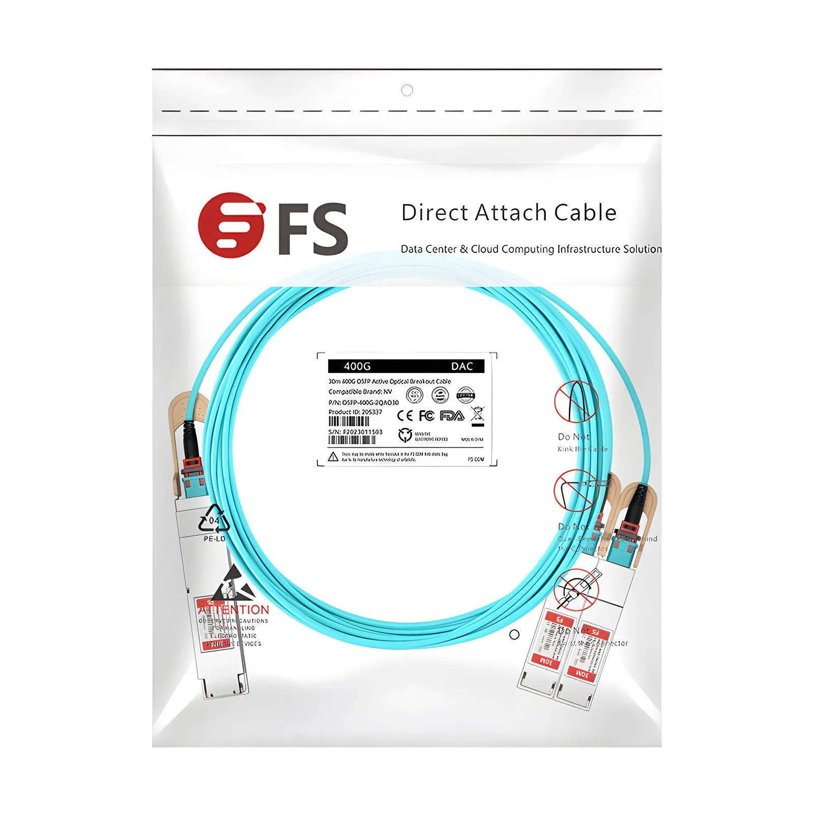 30m (98ft) NVIDIA/Mellanox MFA7U10-H030 Compatible 400G OSFP