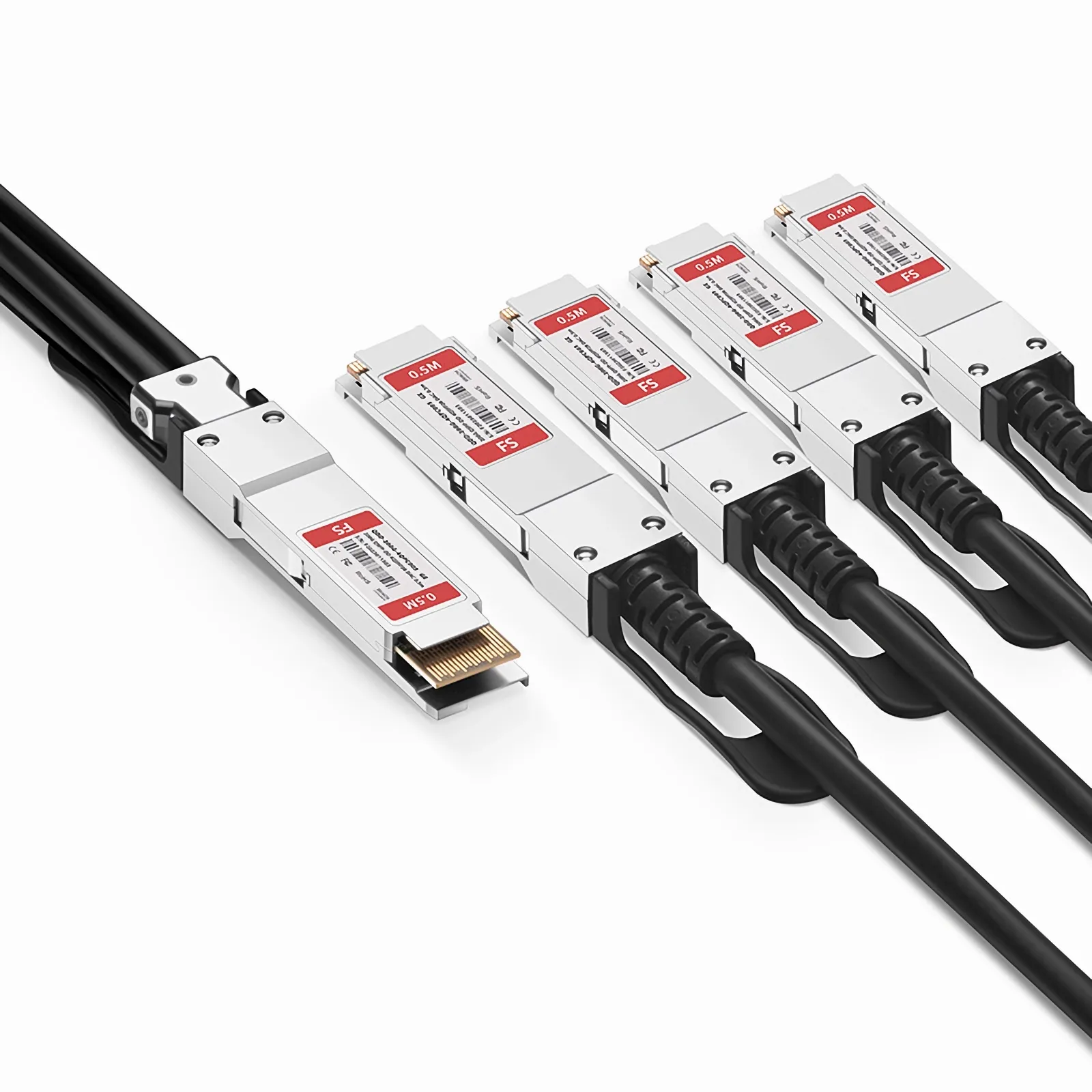 Customized 200G QSFP-DD to 4 x 50G QSFP28 Passive Copper Breakout Cable