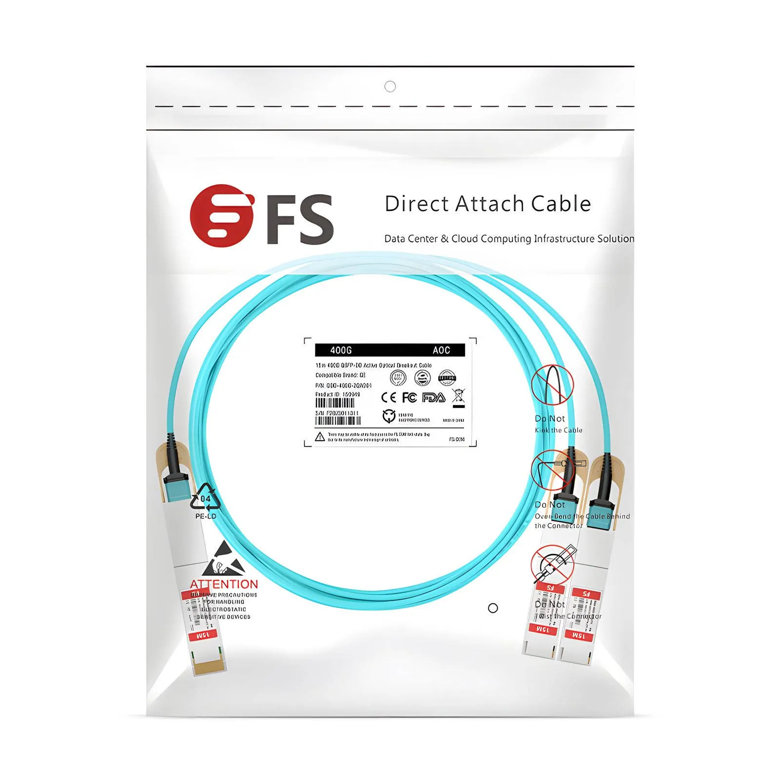 25m (82ft) NVIDIA/Mellanox Compatible 400G QSFP-DD to 2 x