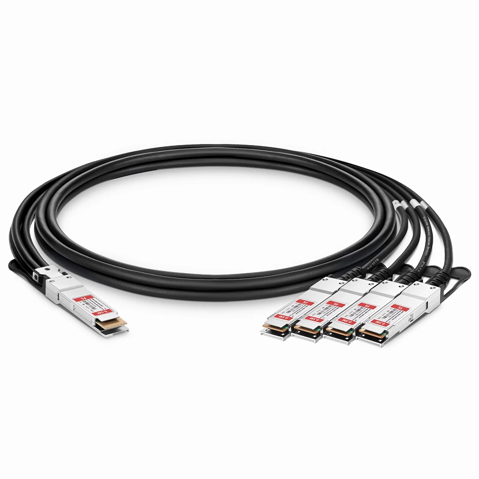 0.5m (2ft) Generic Compatible 200G QSFP-DD 8 x 25G NRZ to 4 x 50G QSFP28 2 x 25G NRZ Passive Copper Breakout Cable