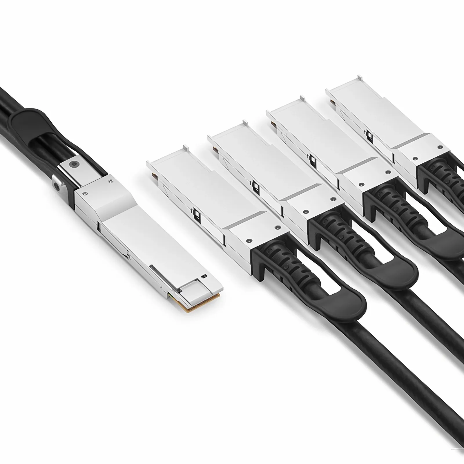 0.5m (2ft) Generic Compatible 200G QSFP-DD 8 x 25G NRZ to 4 x 50G QSFP28 2 x 25G NRZ Passive Copper Breakout Cable