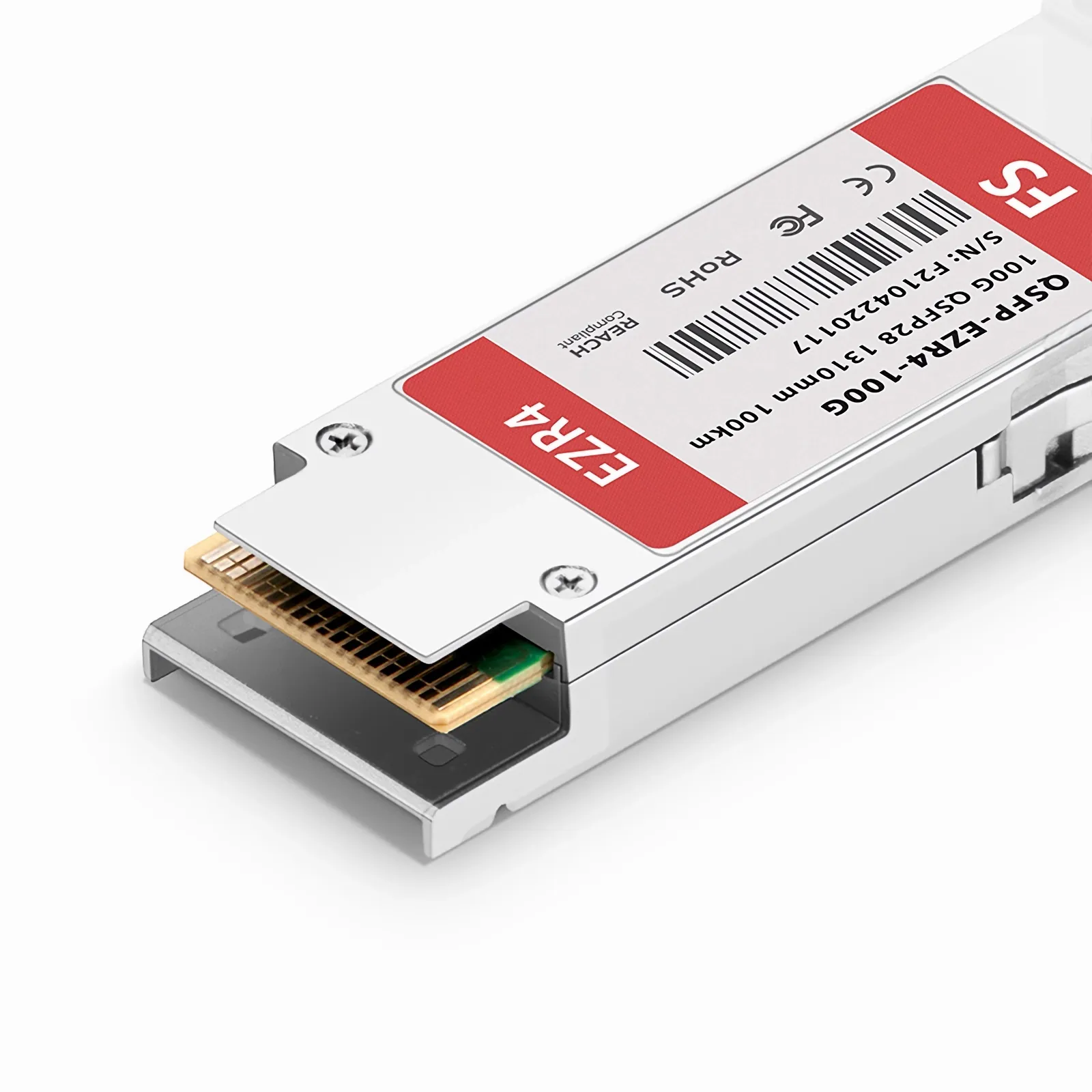 Customized 100GBASE-ZR4 QSFP28 4 x 25G NRZ 1310nm 100km Duplex LC/UPC SMF Transceiver Module