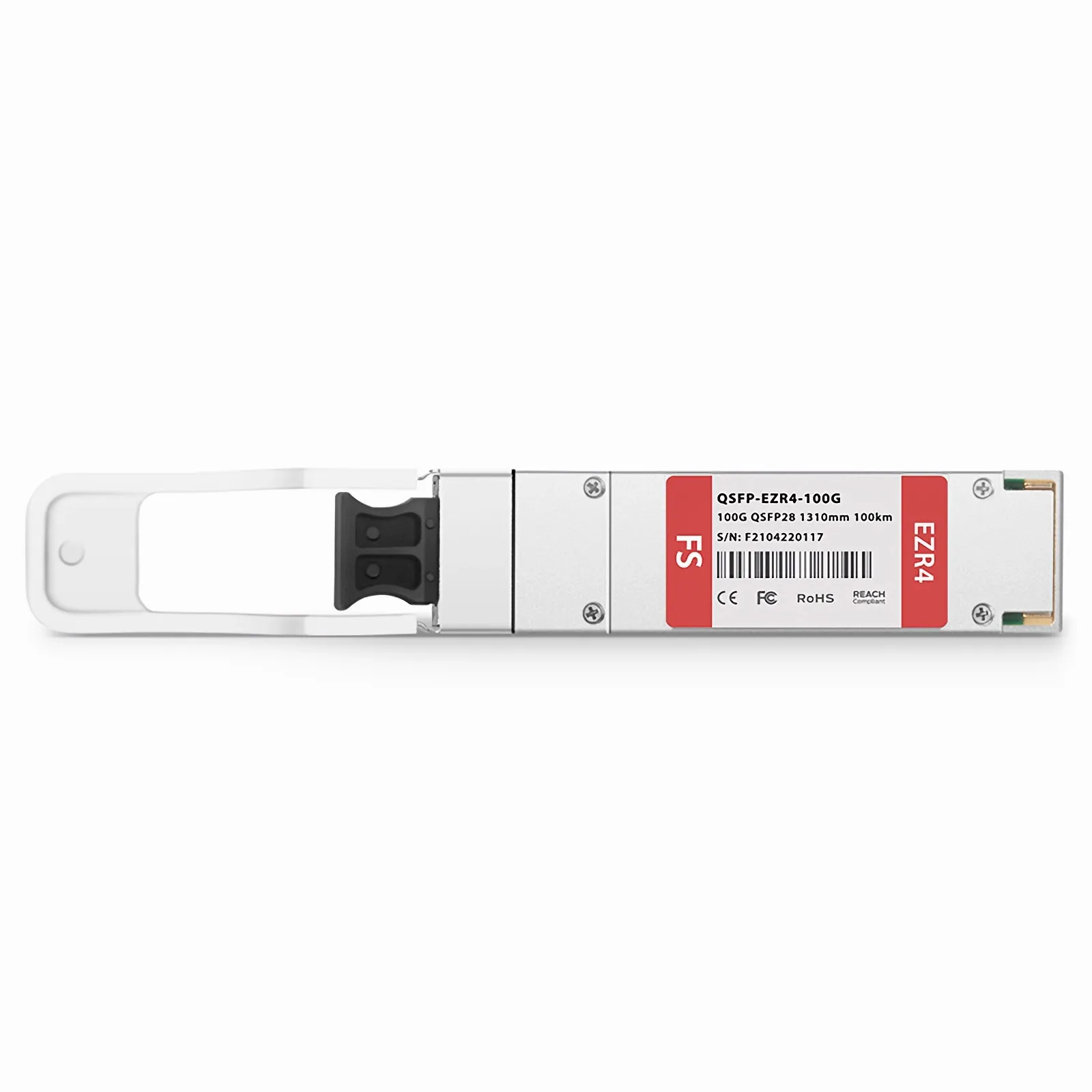 Customized 100GBASE-ZR4 QSFP28 4 x 25G NRZ 1310nm 100km Duplex LC/UPC SMF Transceiver Module