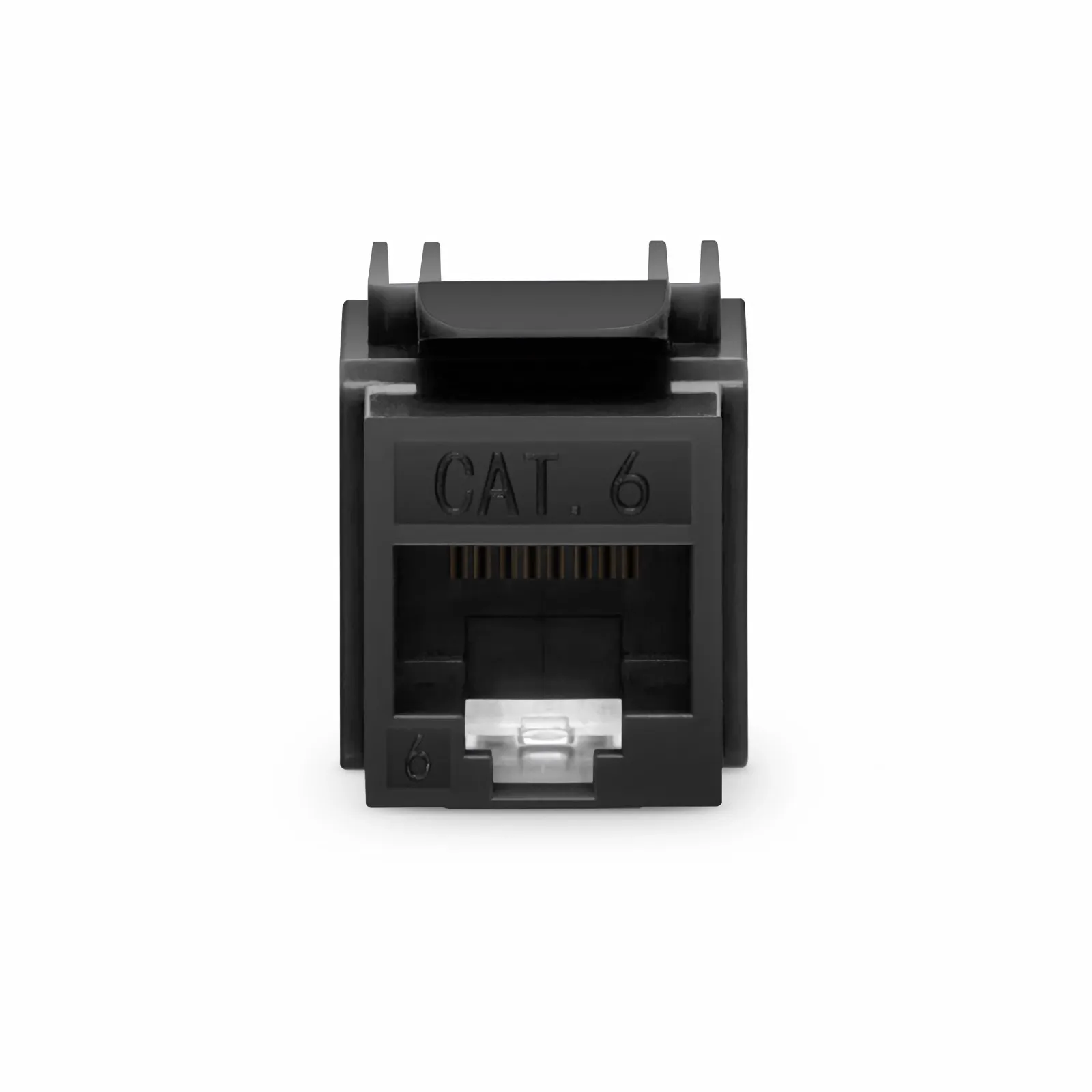 Cat6 RJ45 (8P8C) Unshielded Punch Down Keystone Jack Module, Black