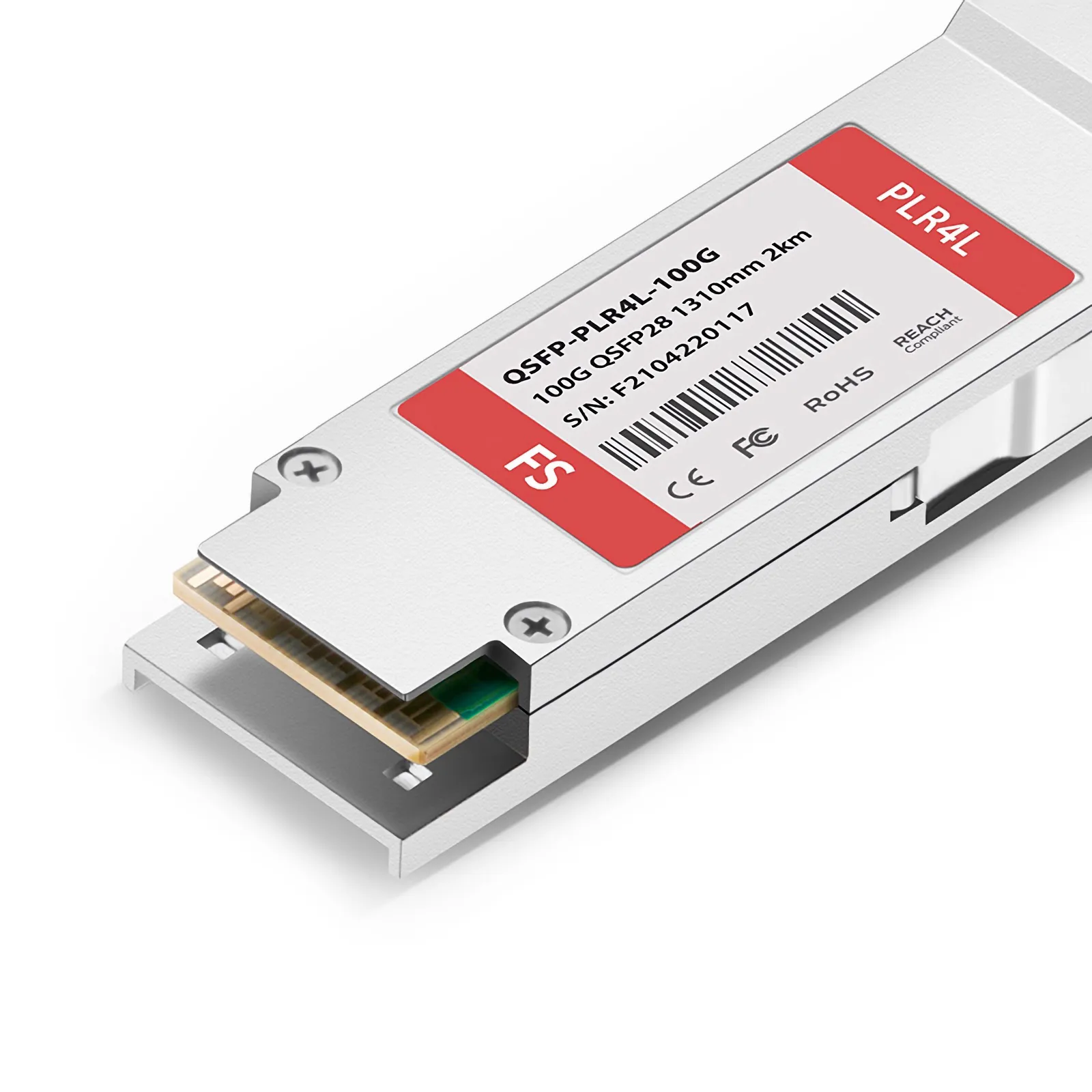 Customized 100GBASE-PLR4L QSFP28 4 x 25G NRZ 1310nm 2km MPO-12/APC SMF Transceiver Module