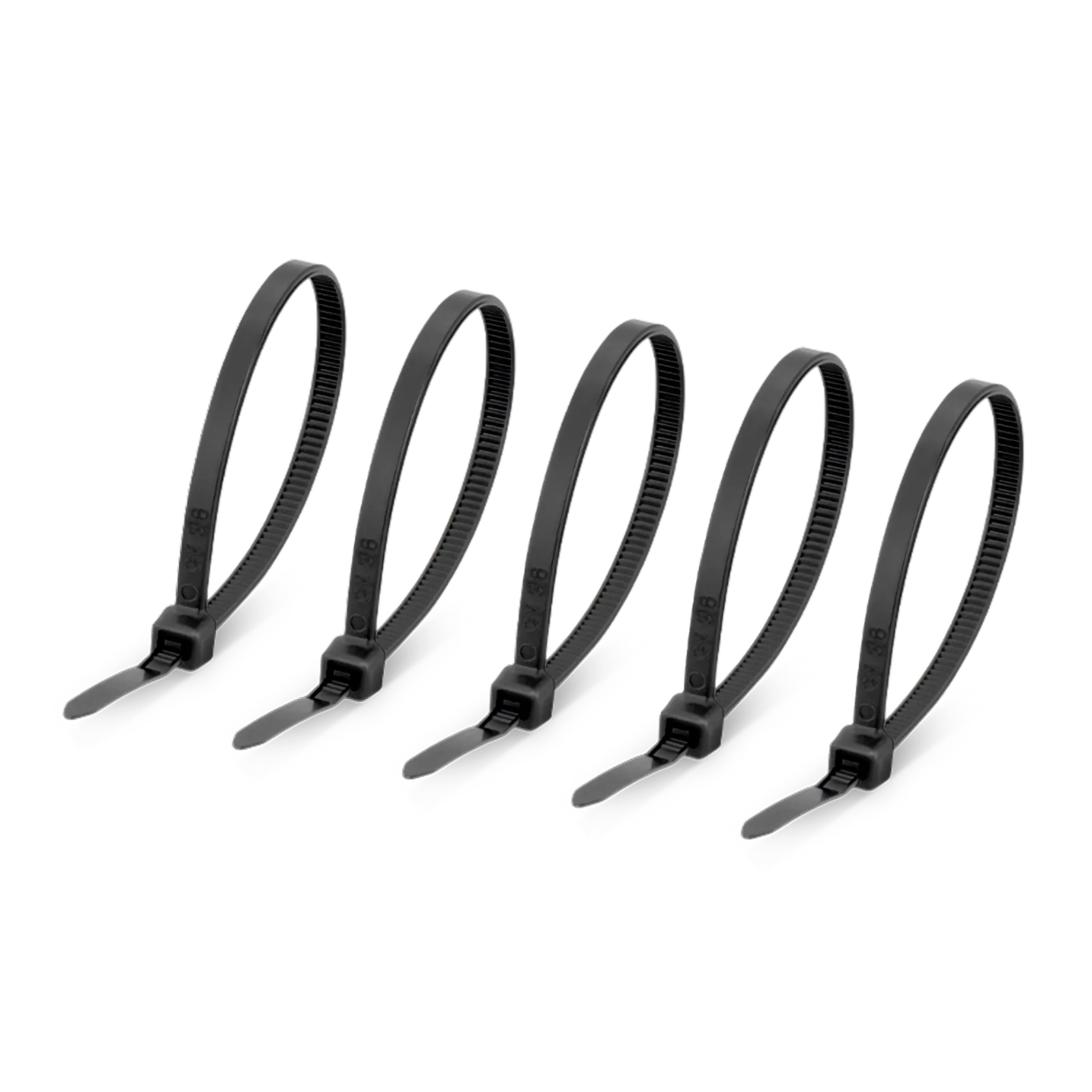 100Pcs/Pack 6in.L x 0.15in.W Self-Locking Nylon Cable Ties, Black - FS ...