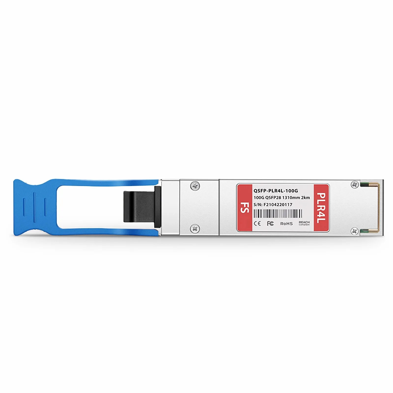 Customized 100GBASE-PLR4L QSFP28 4 x 25G NRZ 1310nm 2km MPO-12/APC SMF Transceiver Module