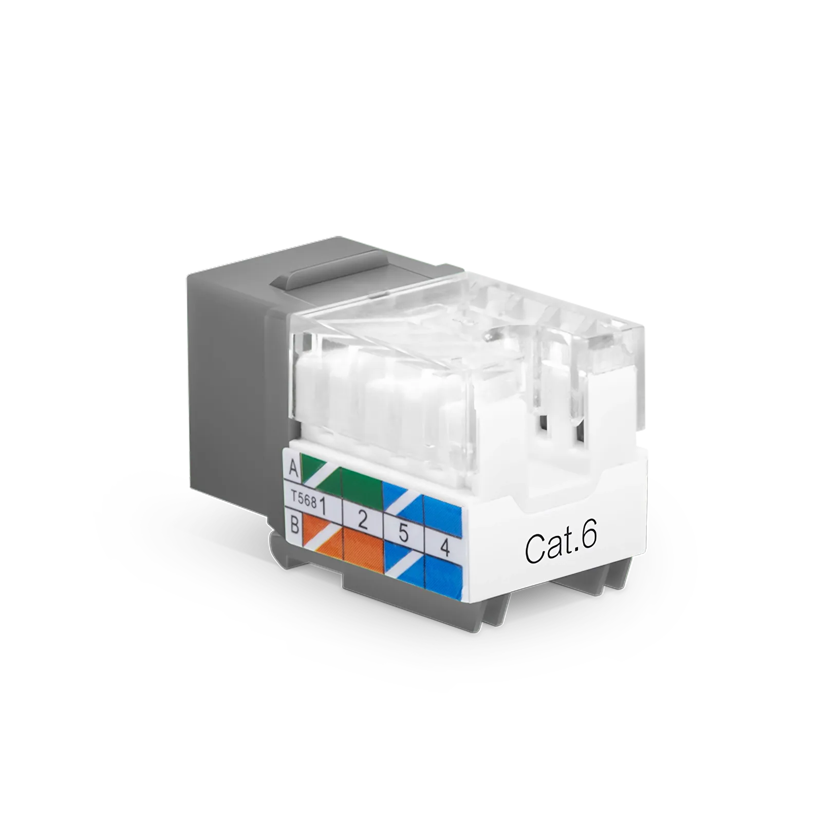 Ls Rj45 Cat6 RJ45 (8P8C) Unshielded Punch Down Keystone Jack Module, Gray ...