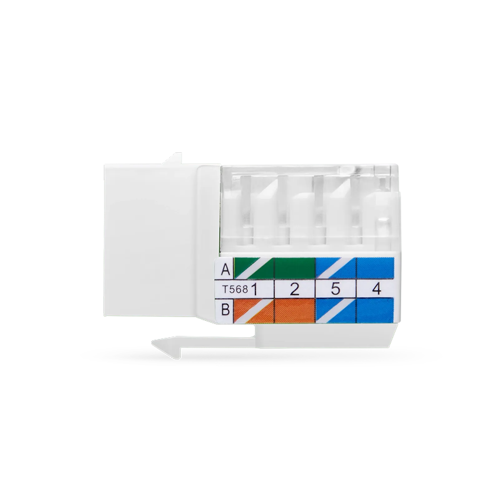 Cat6 RJ45 (8P8C) Unshielded Punch Down Keystone Jack Module, White